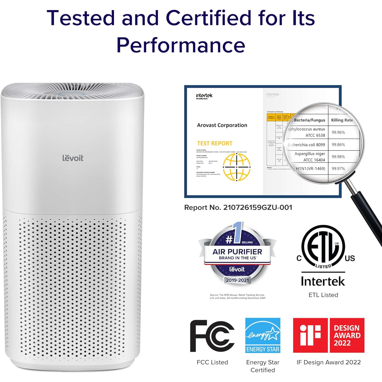 LEVOIT Air Purifiers for Large Room Home up to 3175 Sq Ft,Smart WiFi Alexa Control,PM2.5 Monitor,H13 True HEPA Air Filter Removes 99.97% of