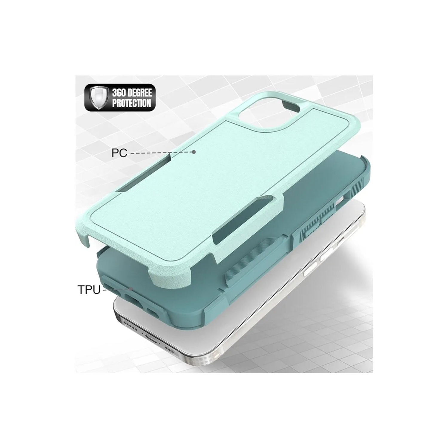 XCRS Apple iPhone 11 Case 6.1-inch 2019 Dual Layered Comm Rugged, Heavy Duty, Tuff Cover