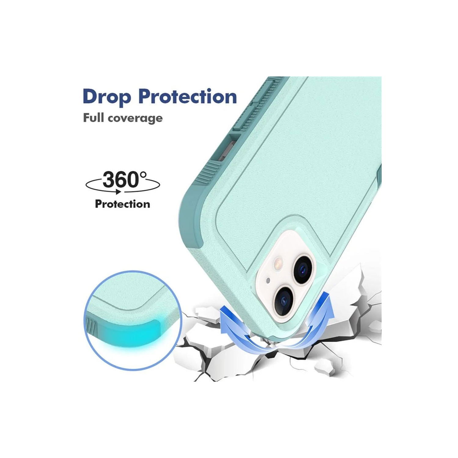 XCRS Apple iPhone 11 Case 6.1-inch 2019 Dual Layered Comm Rugged, Heavy Duty, Tuff Cover