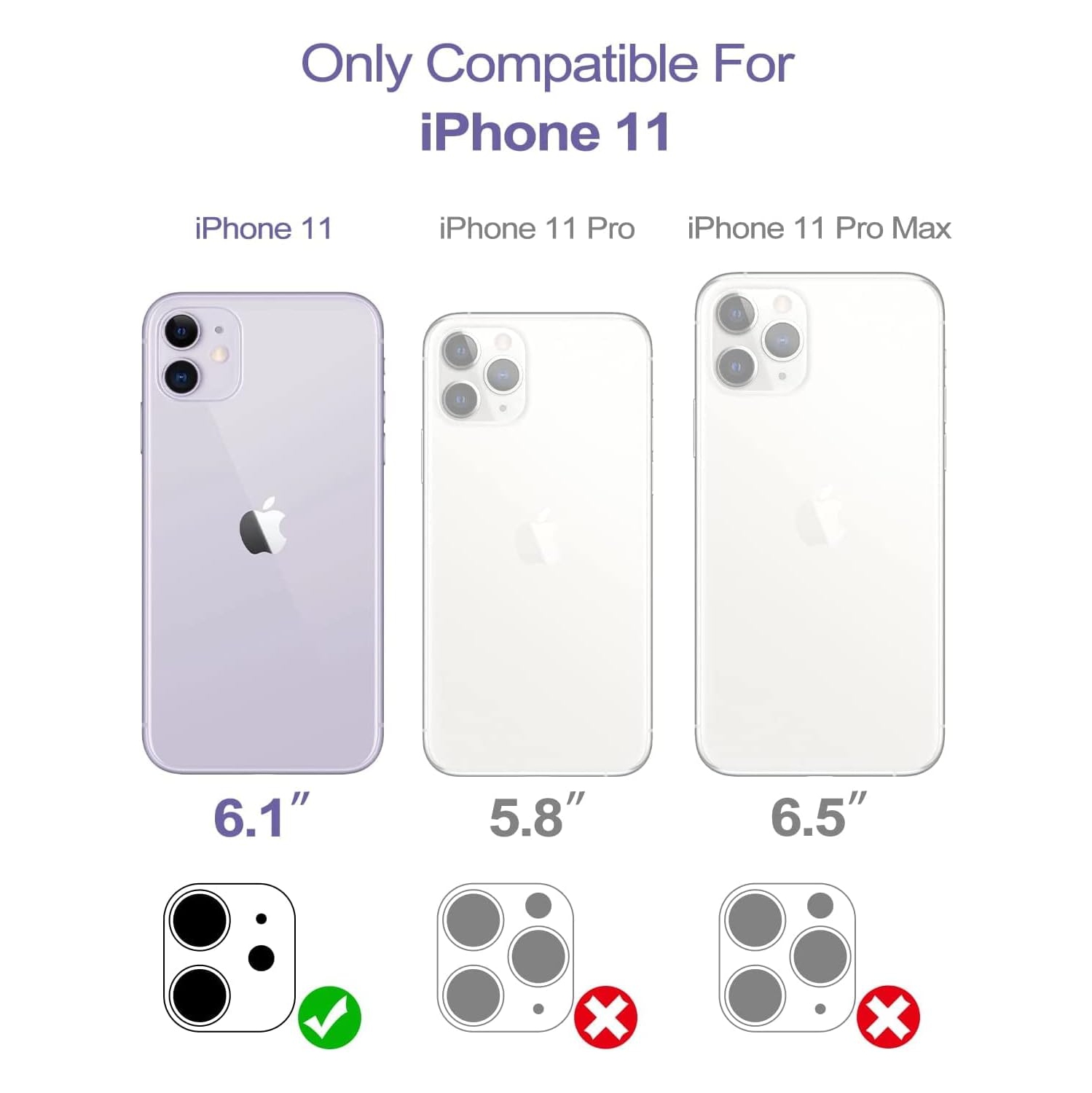 XCRS Apple iPhone 11 Case 6.1-inch 2019 Dual Layered Comm Rugged, Heavy Duty, Tuff Cover