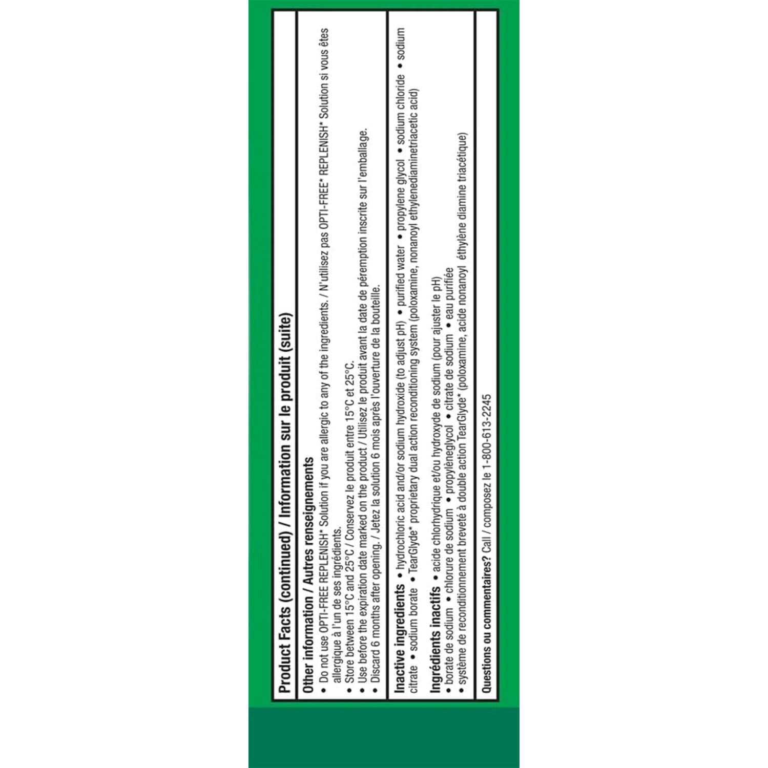 Solution polyvalente pour lentilles de contact Opti-Free Repleting, 90&nbsp;ml - nettoyer, rincer, désinfecter et hydrater