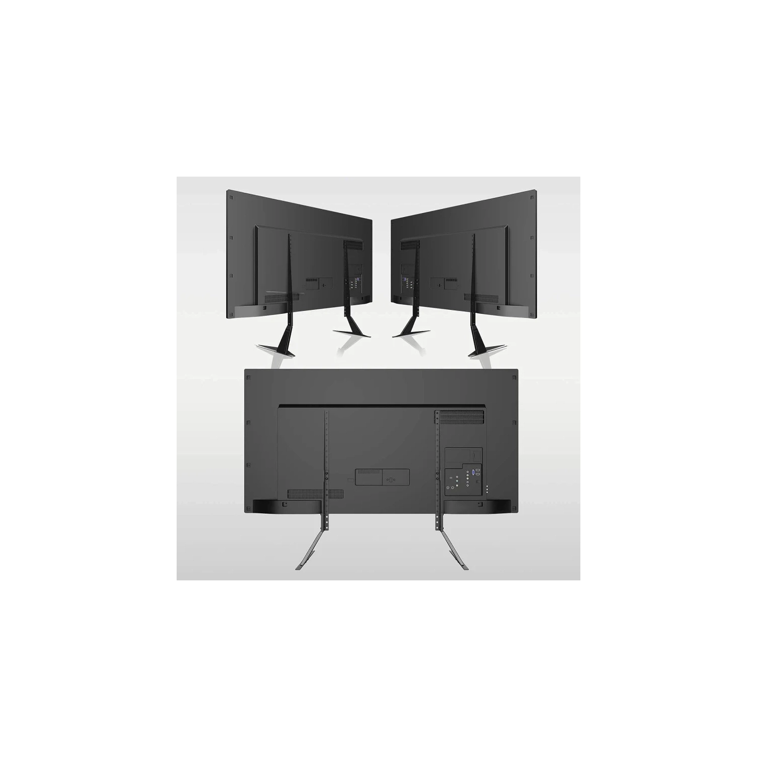 Universal TV Stand with Metal Legs for 22-65 Inch Flat & Curved TVs - Height Adjustable, VESA 75x75mm to 800x400mm