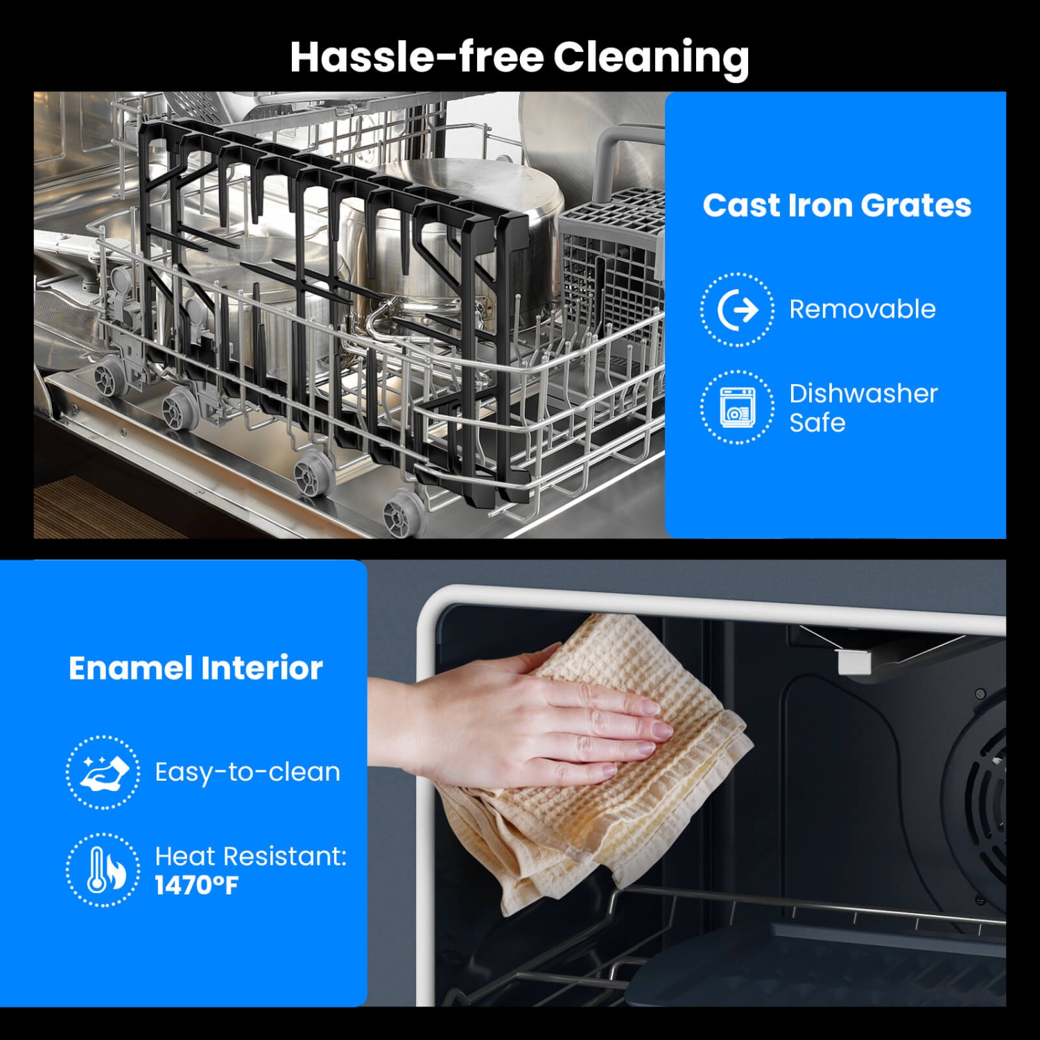 Cuisinière au gaz naturel de 30 po 120&nbsp;V de Costway avec 5 brûleurs et 4,55 pi3 Four à convection