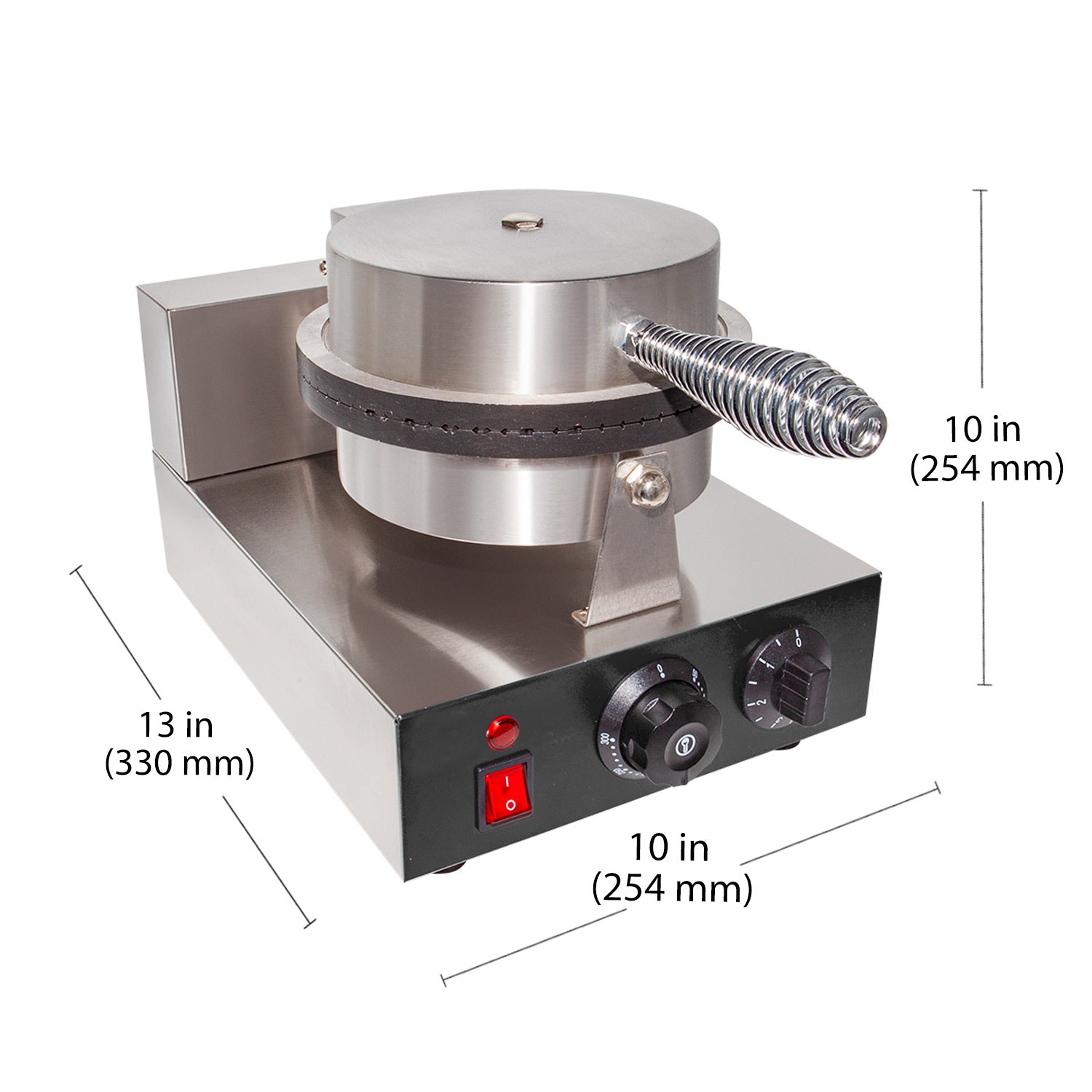 GR-XCXG1 Waffle Cone Maker Commercial | Waffle Roll Maker | Nonstick Coating | Stainless Steel | 110V