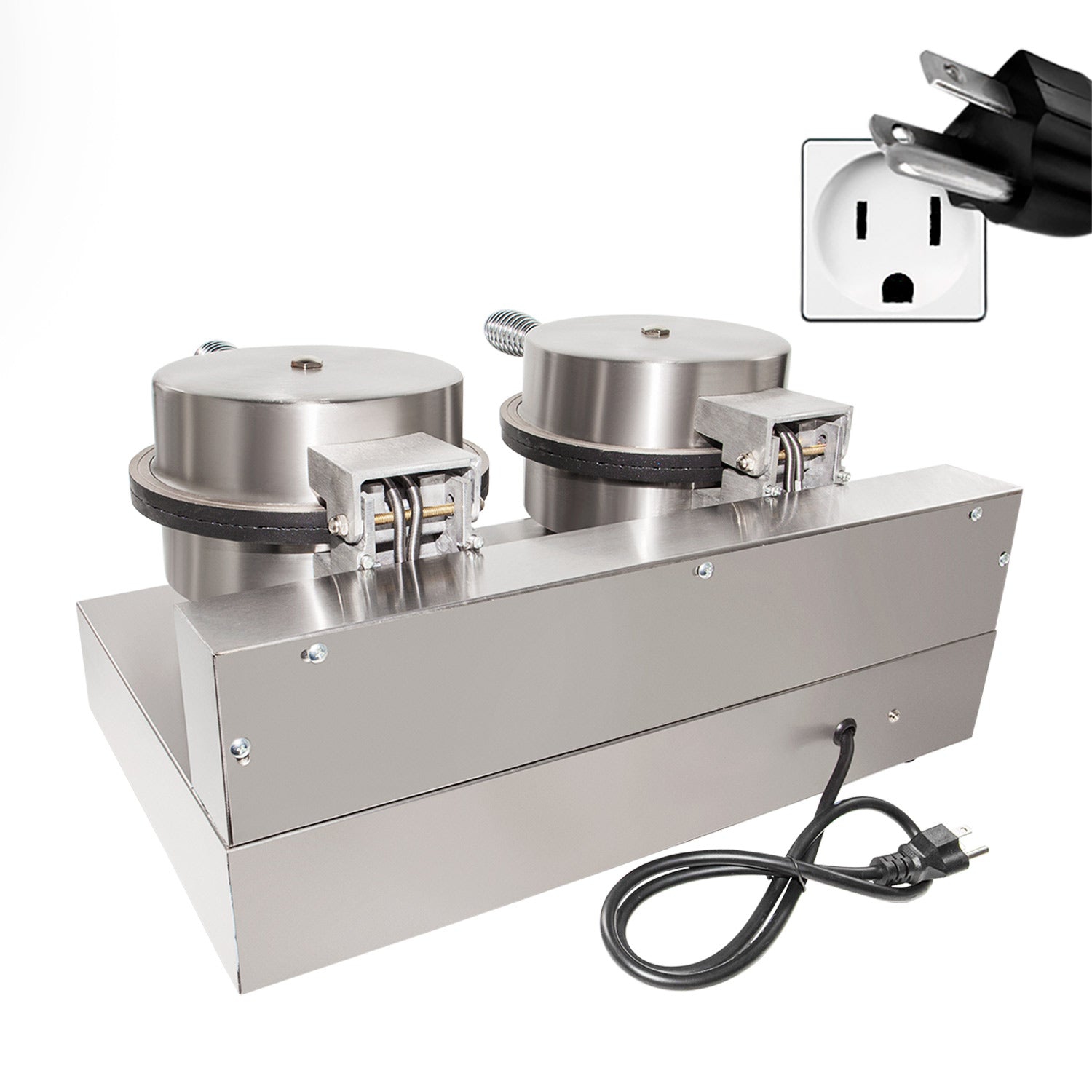 GR-XCXG2 Waffle Cone Maker | Commercial Double Ice Cream Waffle Cone Maker | Stainless Steel | Nonstick | 110V