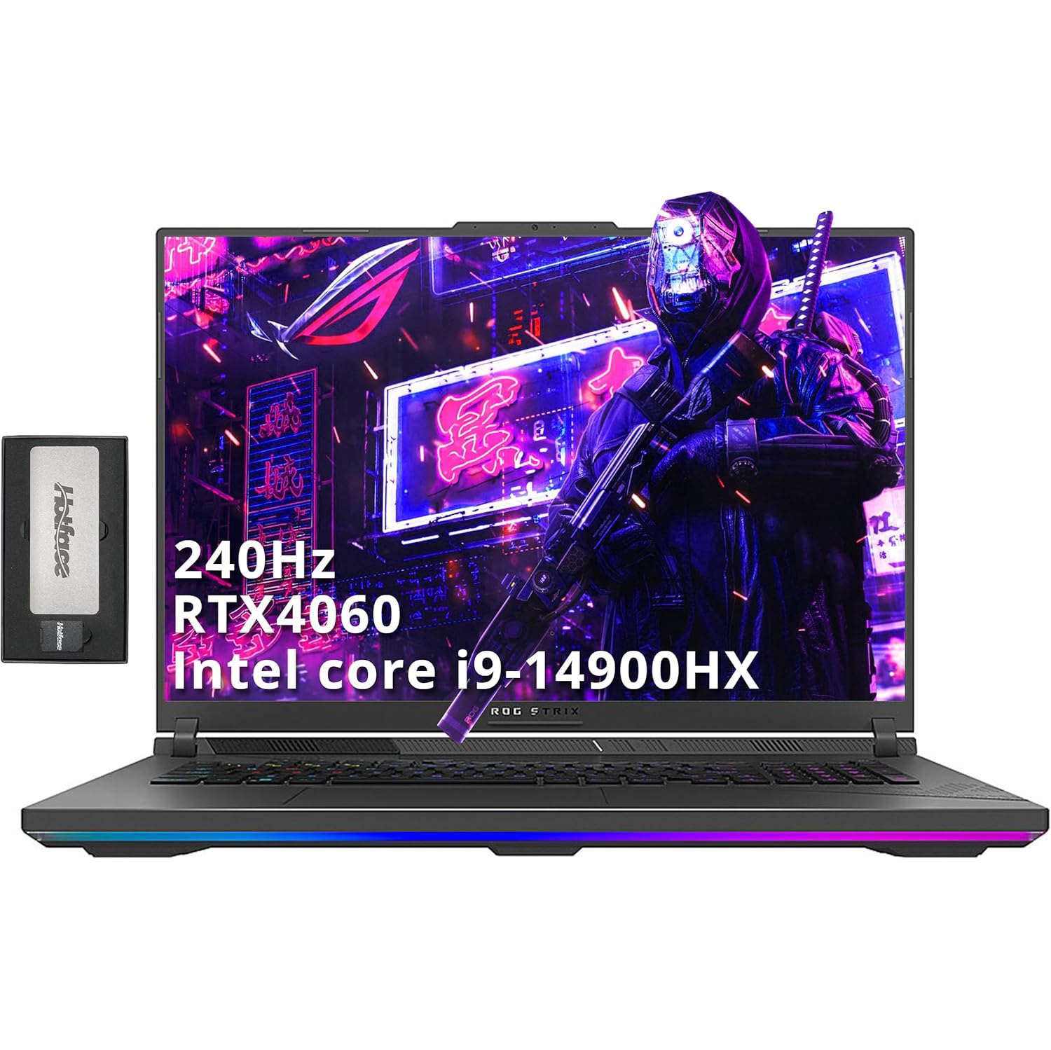 ASUS ROG Strix G18 18" 240Hz QHD Gaming Laptop, Intel Core i9 14900HX, 1TB PCIe SSD, 32GB RAM, NVIDIA GeForce RTX 4060, Windows 11, Gray, 256GB Docking Station Set