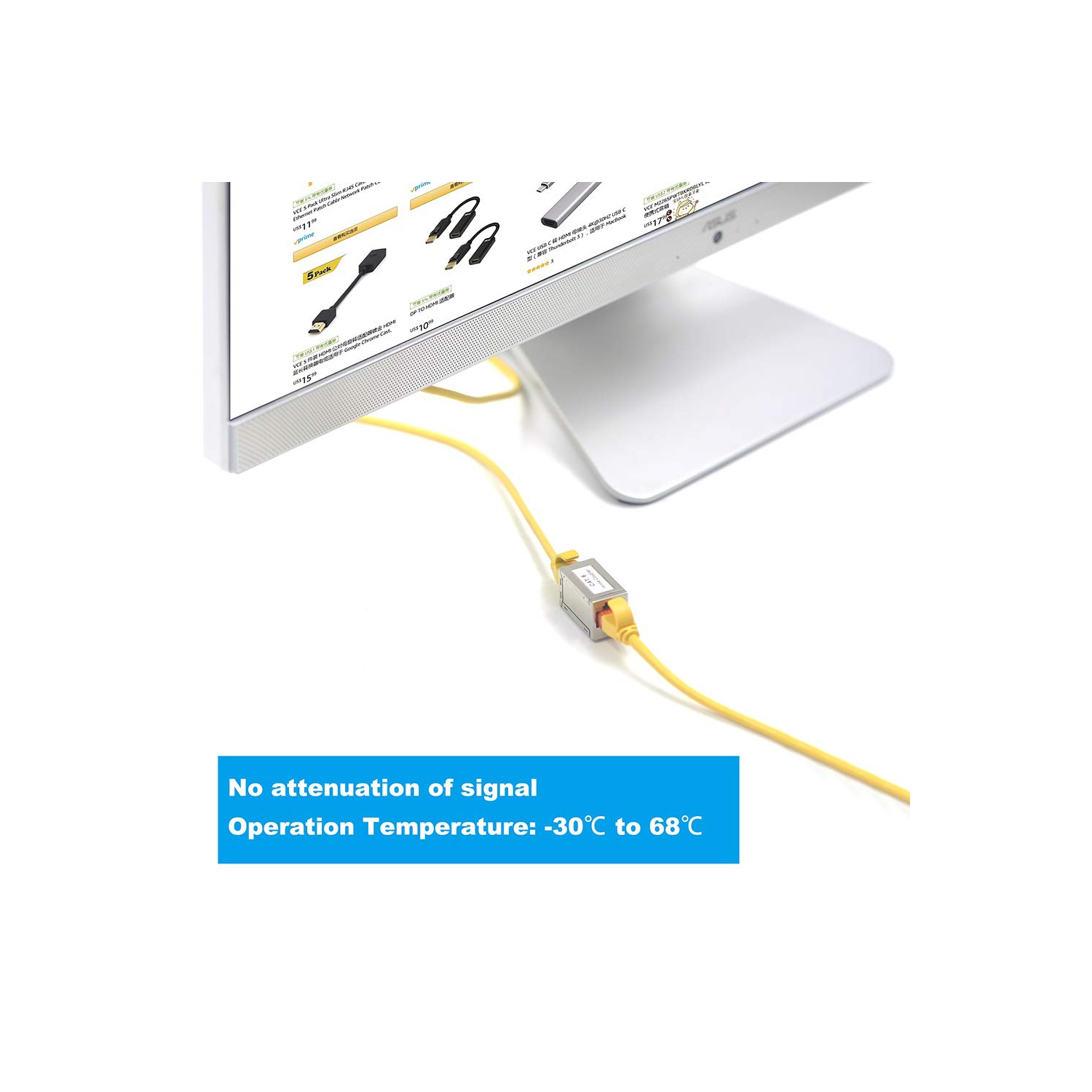 RJ45 Cat6 Coupler Shielded 10-Pack, Ethernet Cable Extender CAT6/CAT5E/CAT5 Inline Coupler PoE Female to Female