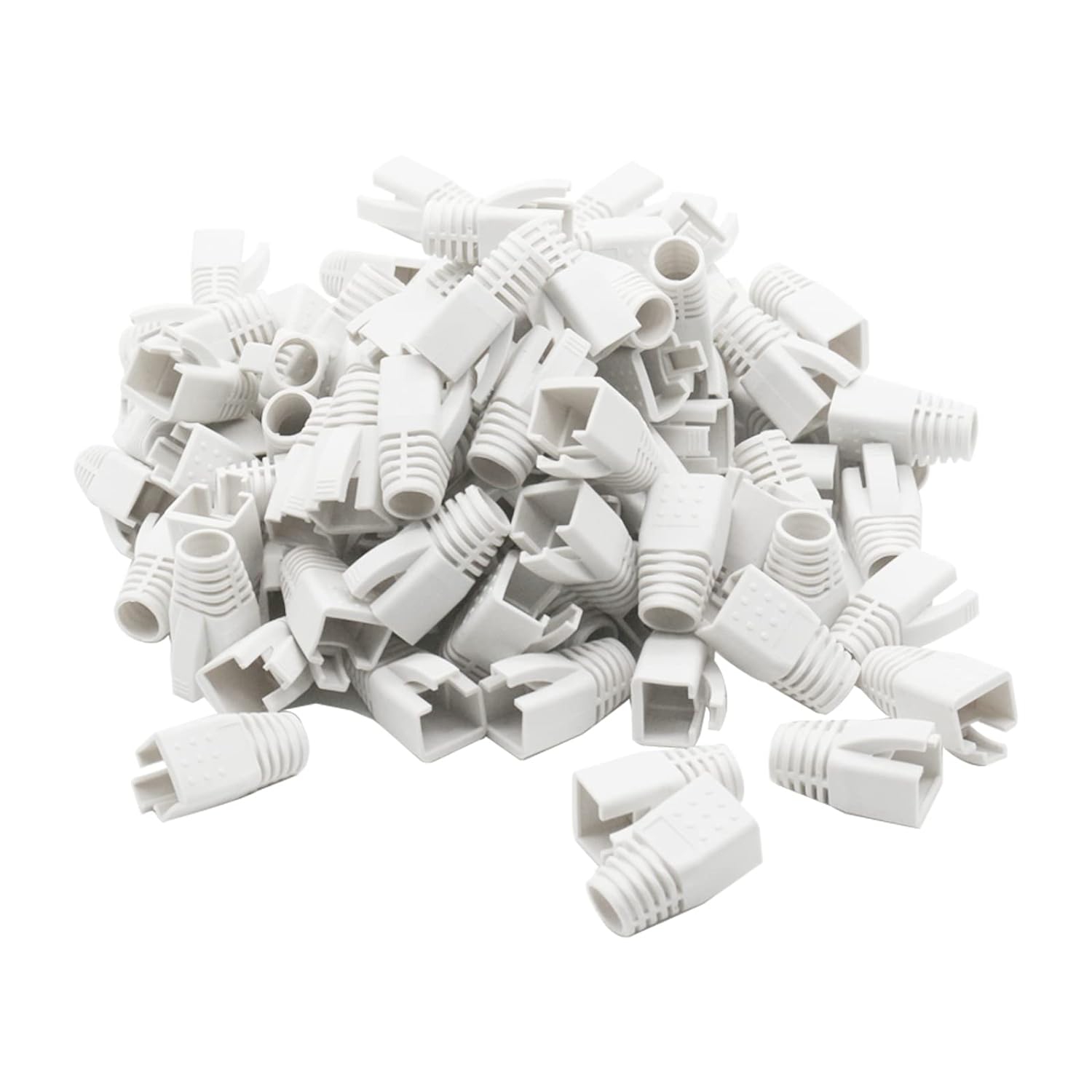 Soft Plastic Ethernet RJ45 Cable Connector Boots Cover Network Strain Relief Boots CAT6A CAT7 CAT8 100PCS