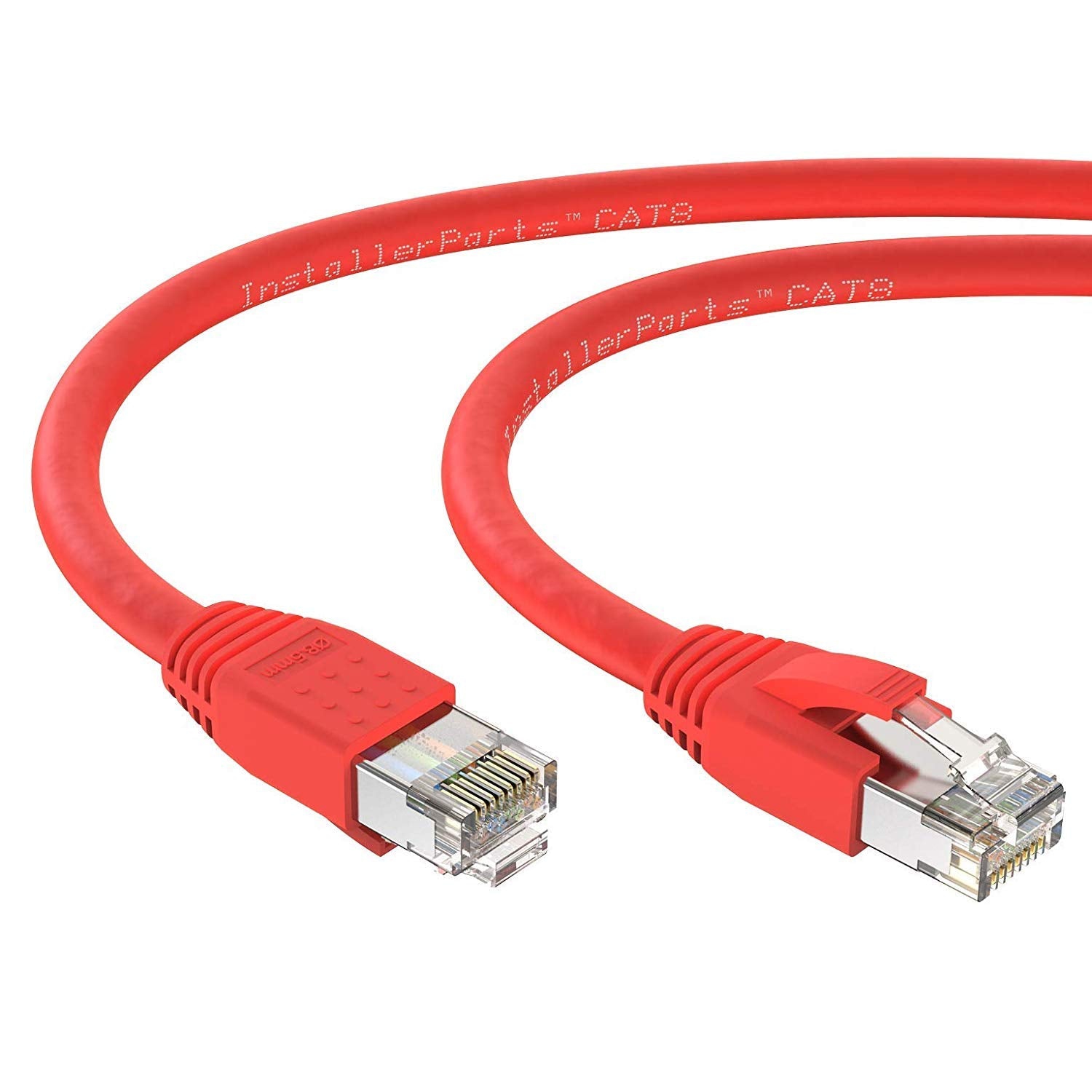 Ethernet Cable CAT8 Cable 5 FT - Red - Professional Series - 40Gigabit/Sec Network/High Speed Internet