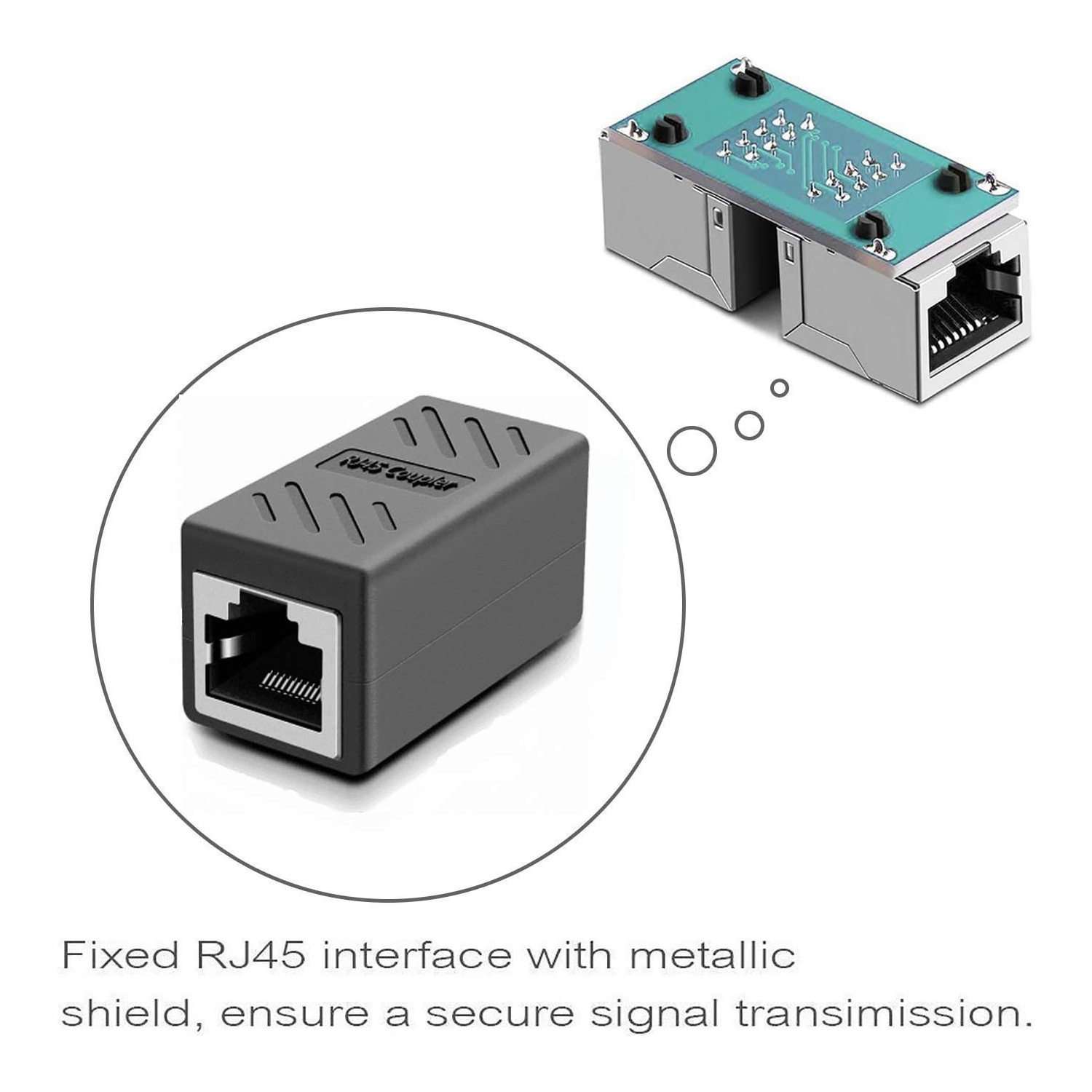 Coupleur de réseau coupleur RJ45 d'Oneme, connecteurs Ethernet, coupleur en ligne blindé pour câble Ethernet Cat7/Cat6/Cat5e/Cat5