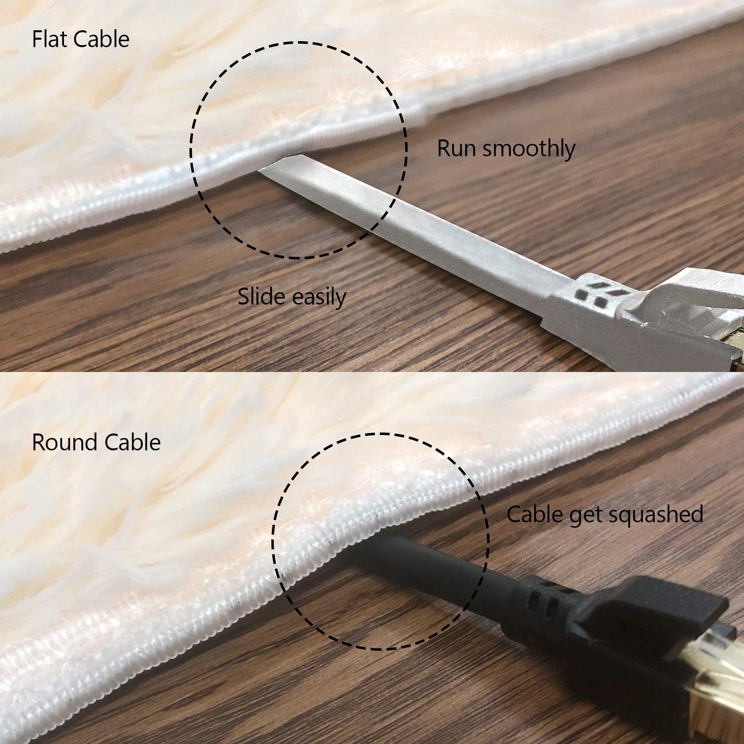 Cat 8 Ethernet Cable, Heavy Duty High Speed RJ45 Patch Cord, Cat8 LAN Gold Plated 40Gbps 2000Mhz Network, Indoor,