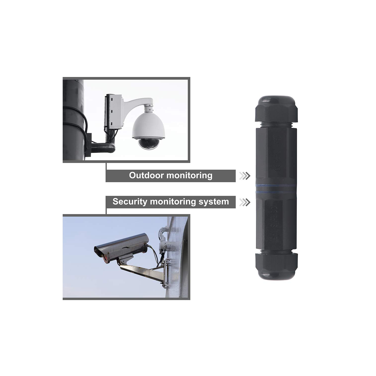 Coupleur étanche RJ45 Cat6/Cat5e/Cat5, connecteurs de câble Ethernet extérieur blindé femelle à femelle, réseau IP67