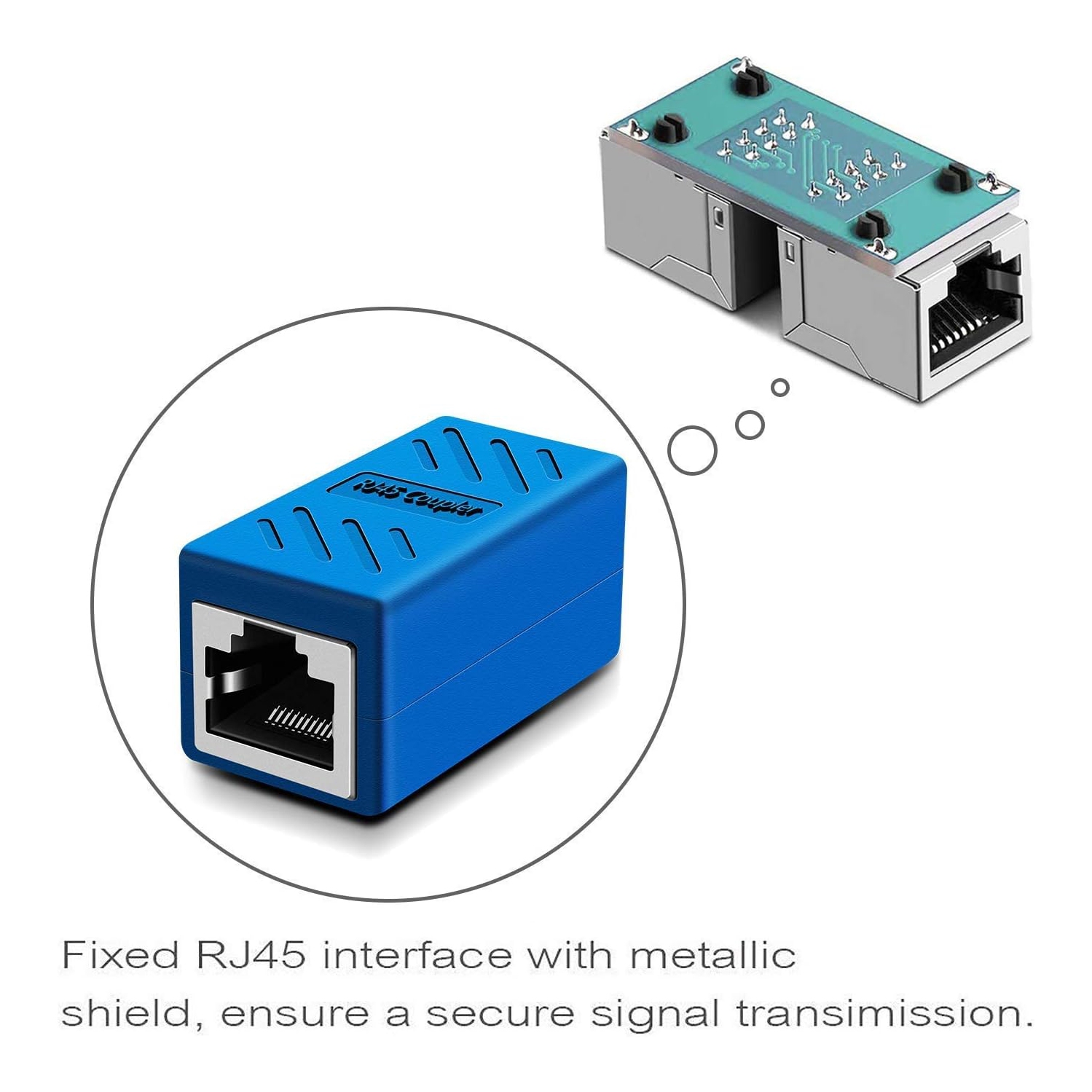 RJ45 Coupler, Ethernet Extension, Network Connectors for Cat7/Cat6/Cat5e/Cat5 Ethernet Cable - Network Cable Coupler