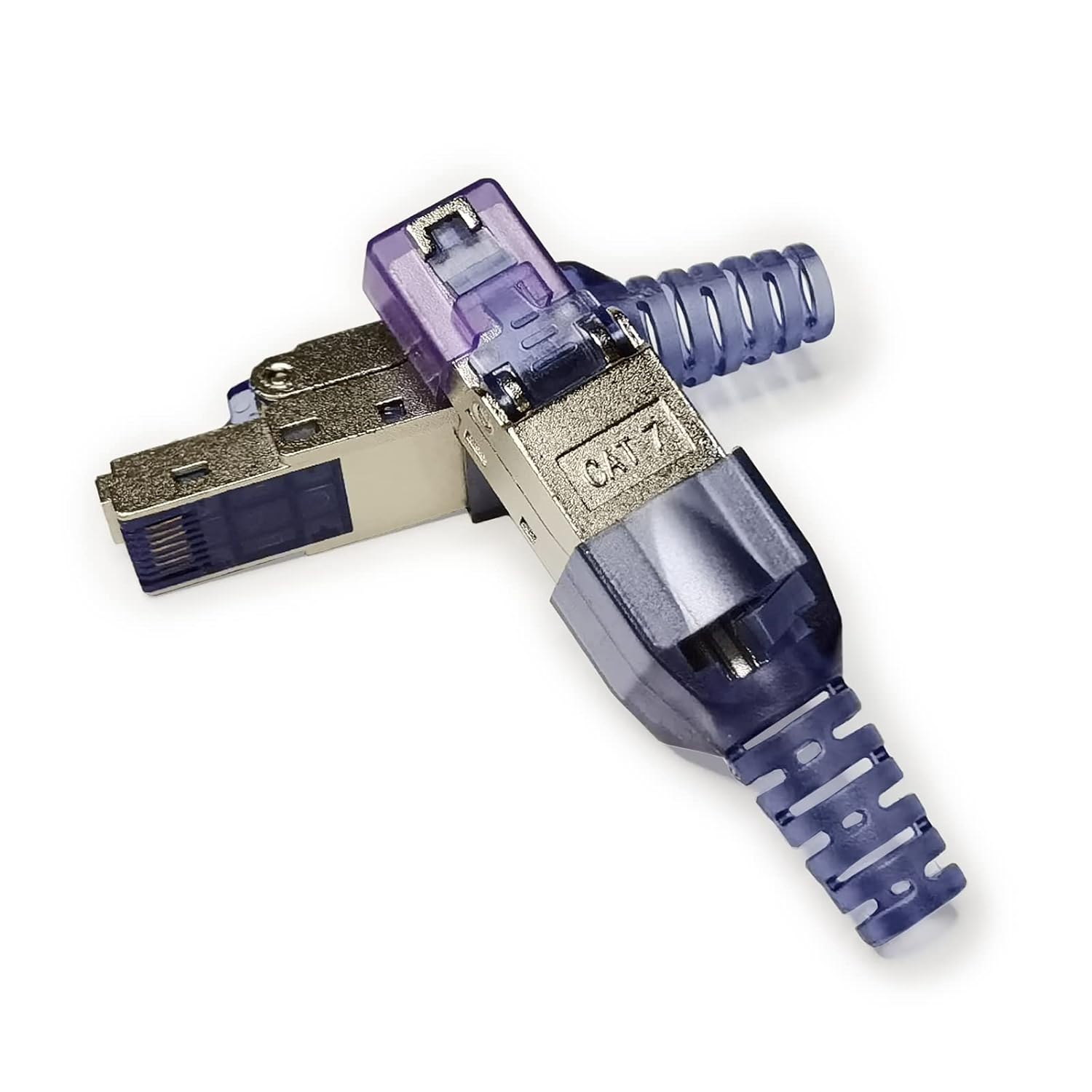 CAT7 connecteurs Ethernet RJ45, pointe blindée sans outil vers le bas du câble réseau CATC 6&nbsp;A/CAT6/CAT5E/CAT5, sans sertir mâle