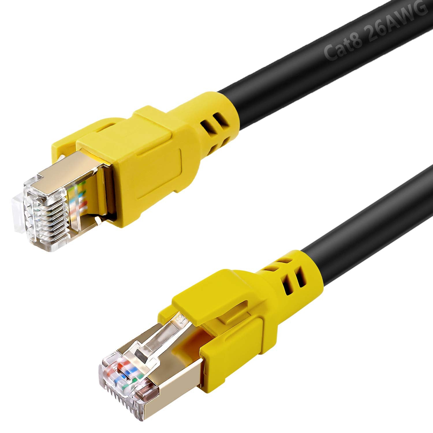 Cat 8 Ethernet Cable 6ft, 26AWG Lastest 40Gbps 2000Mhz SFTP Patch Cord, Heavy Duty High Speed Cat8 LAN Network