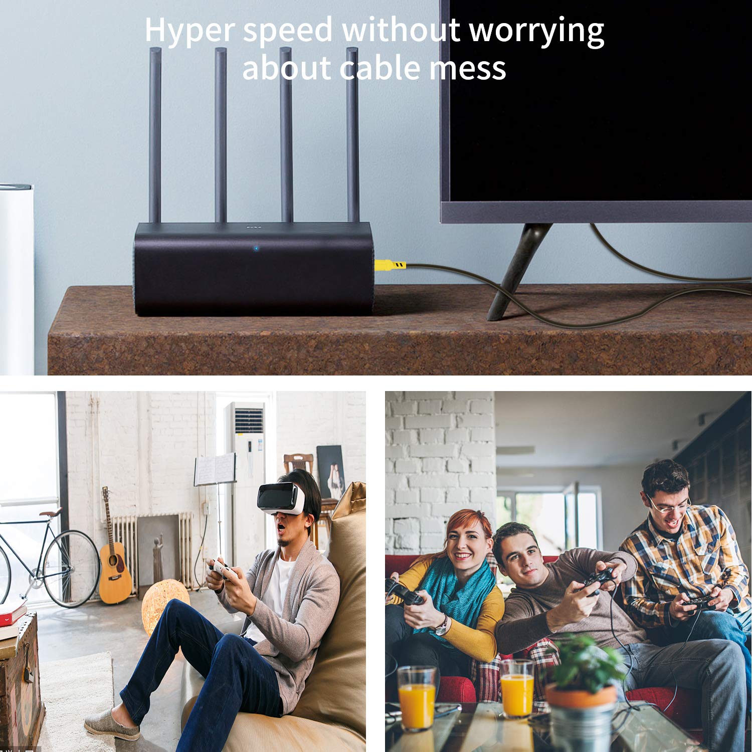 Cat 8 Ethernet Cable 6ft, 26AWG Lastest 40Gbps 2000Mhz SFTP Patch Cord, Heavy Duty High Speed Cat8 LAN Network