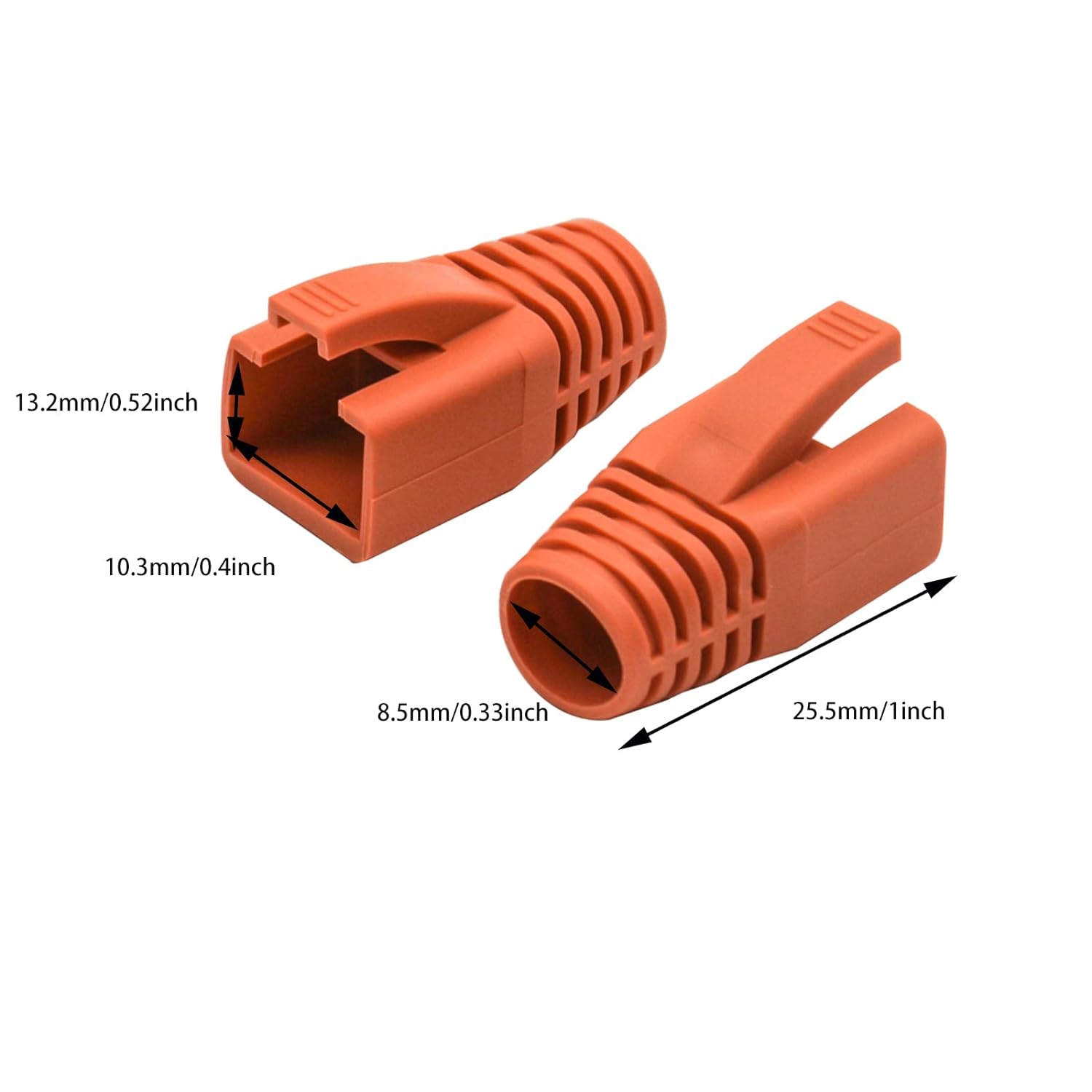 RJ45 Ethernet Network Cable Strain Relief Boot Fits CAT6 CAT6E CAT7 CAT7E CAT8, RJ45 Color Coded Cable