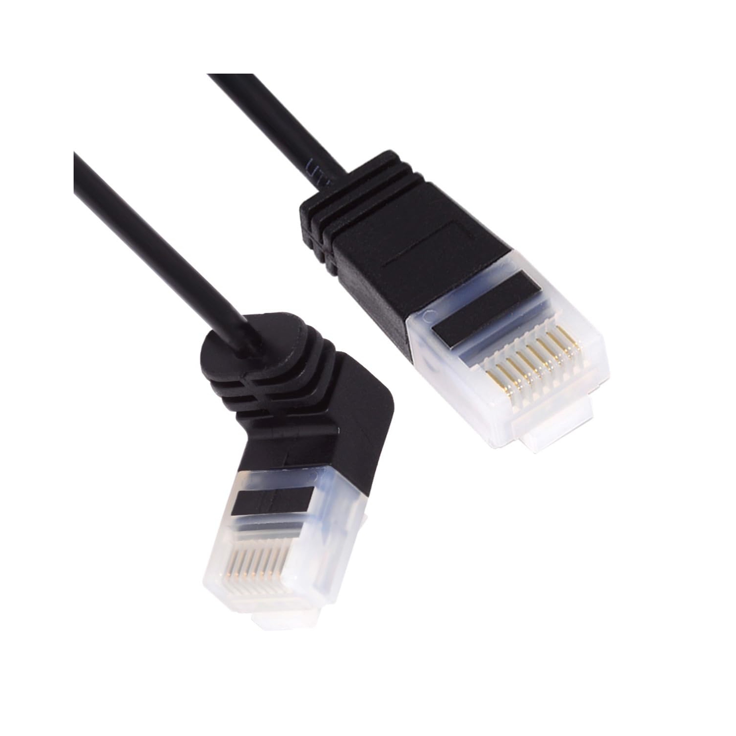 Ultra Thin Slim Cat6 Ethernet Cable RJ45 Up Angled UTP Network Cable Patch Cord 90 Degree Cat6a LAN for Laptop