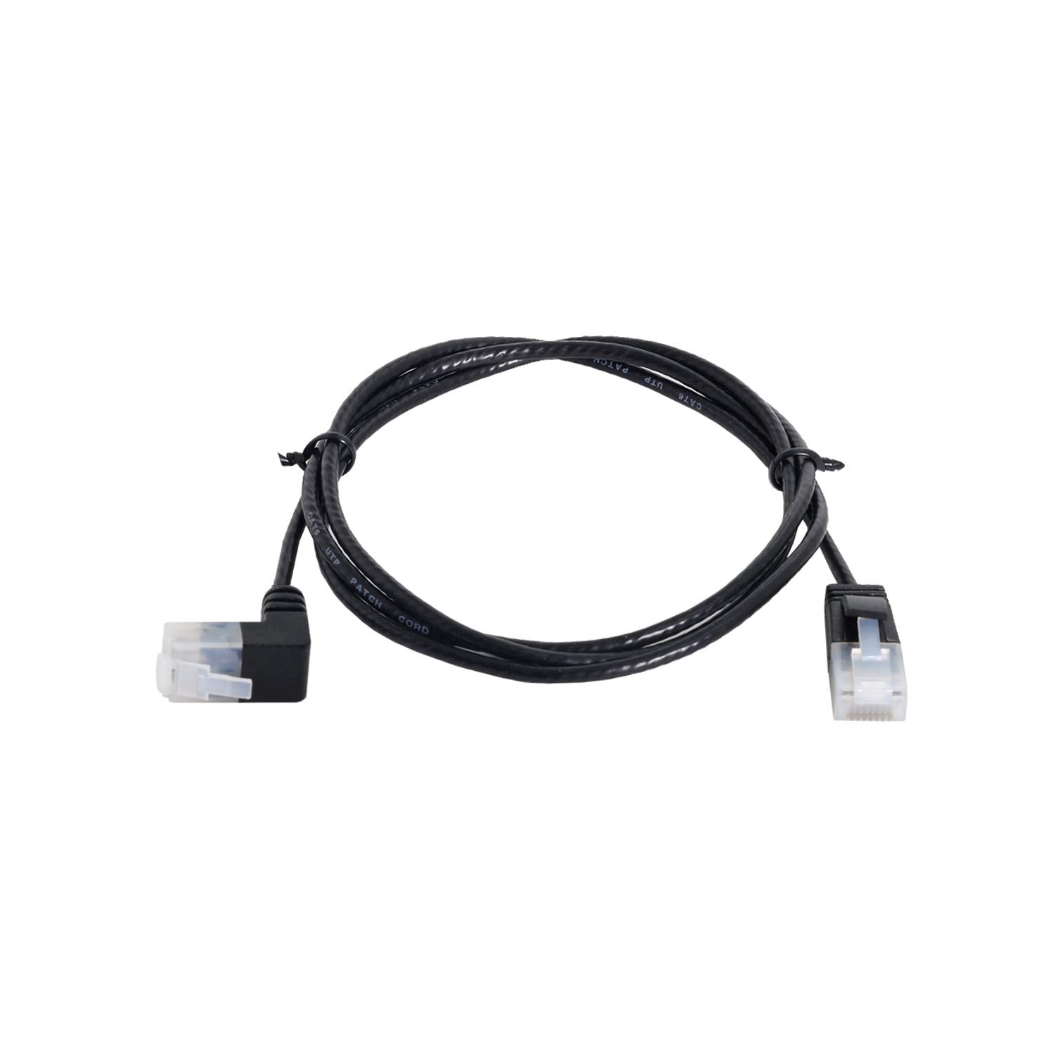 Ultra Thin Slim Cat6 Ethernet Cable RJ45 Up Angled UTP Network Cable Patch Cord 90 Degree Cat6a LAN for Laptop