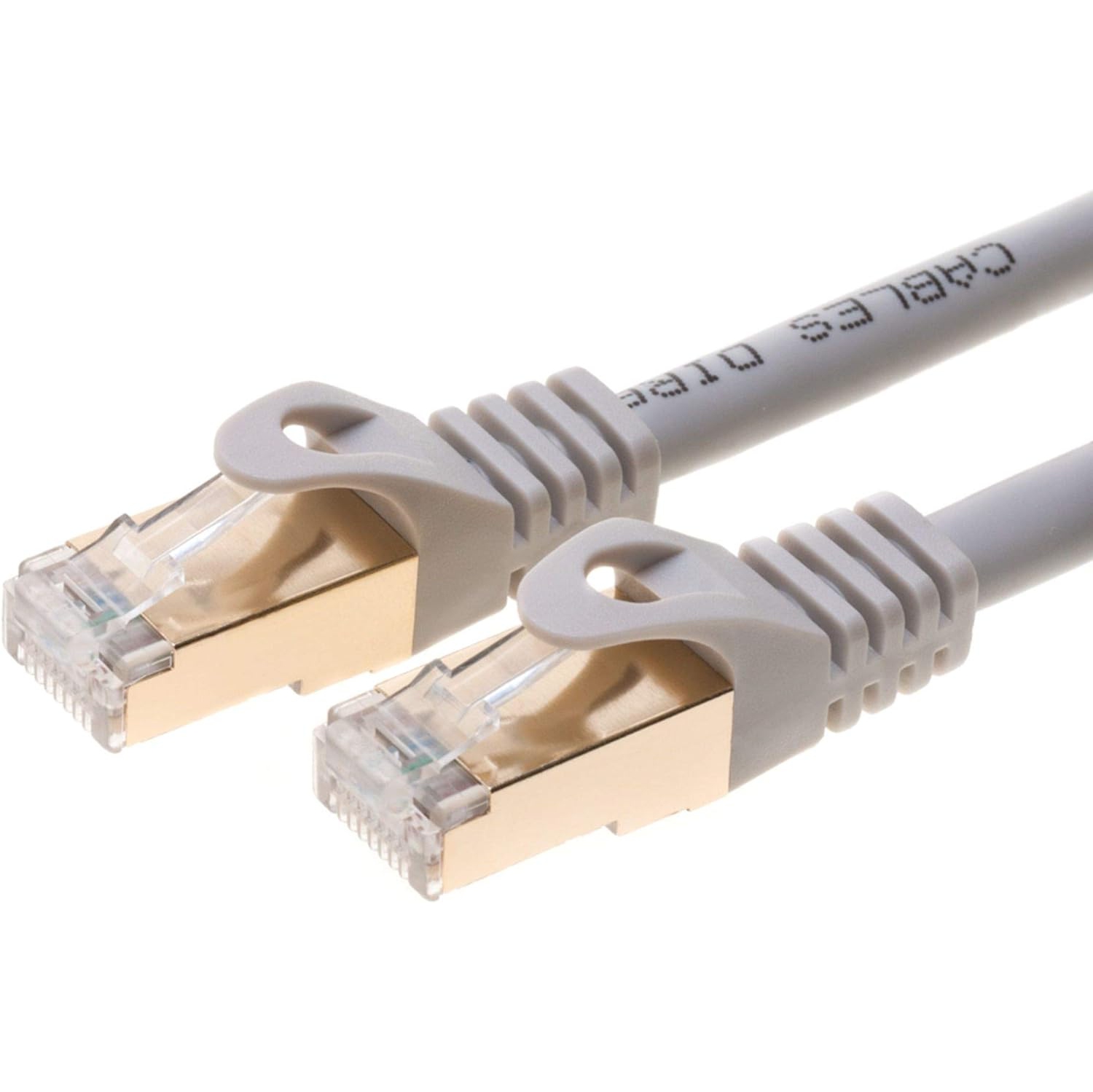 Câble de raccordement réseau 10 Gigabit Ethernet 25ft CAT7 S/FTP CAT 7 blindé plaqué or, Ethernet, cuivre, RJ45 m (25&nbsp;pi,