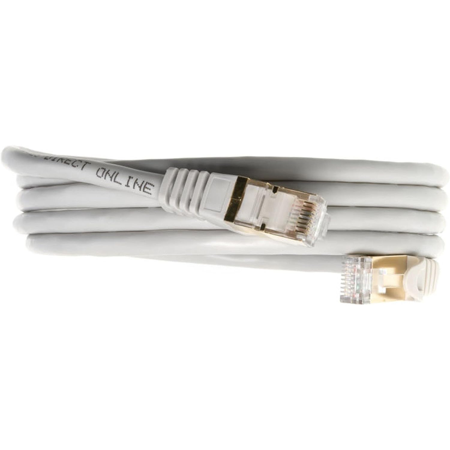 Câble de raccordement réseau 10 Gigabit Ethernet 25ft CAT7 S/FTP CAT 7 blindé plaqué or, Ethernet, cuivre, RJ45 m (25&nbsp;pi,