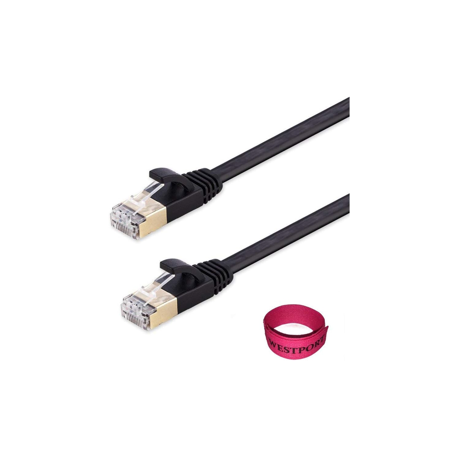 Flat CAT7 High Speed Computer Laptop Router Gold Plated Plug STP Shielded Ethernet Cable Wires For Modem,