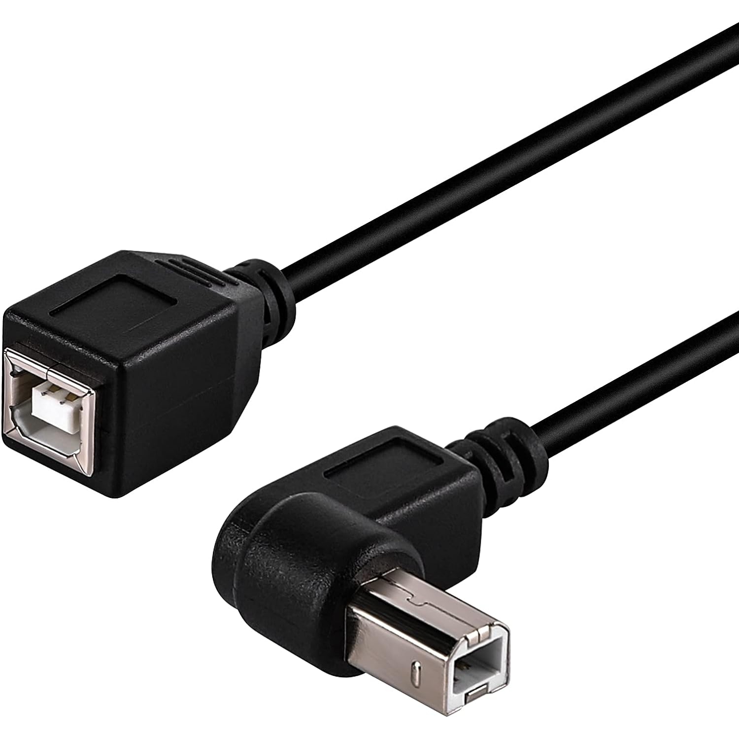 Haiker USB 2.0 B Female to Right Angle B Male Printer Short Extension Cable Adapter