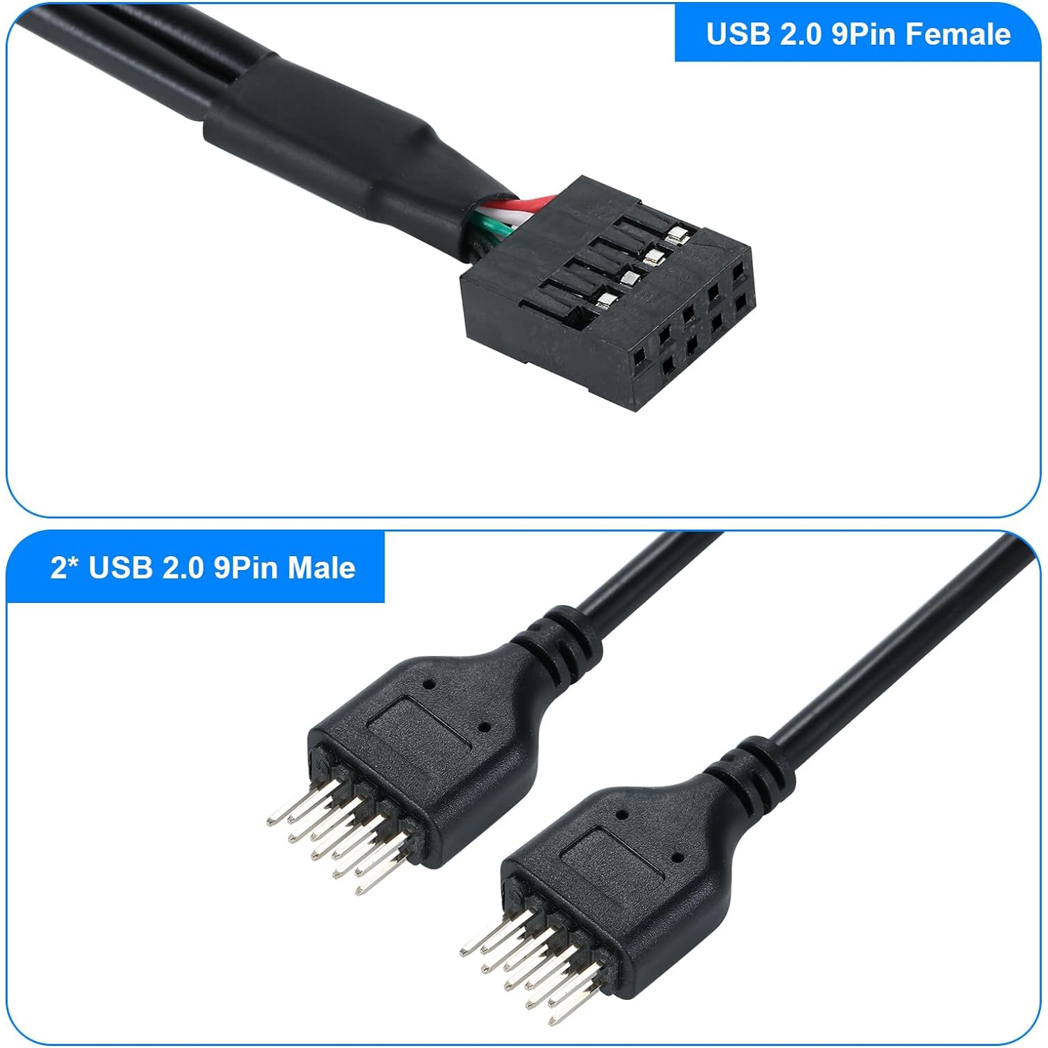 9-PIN USB 2.0 Extension Cable