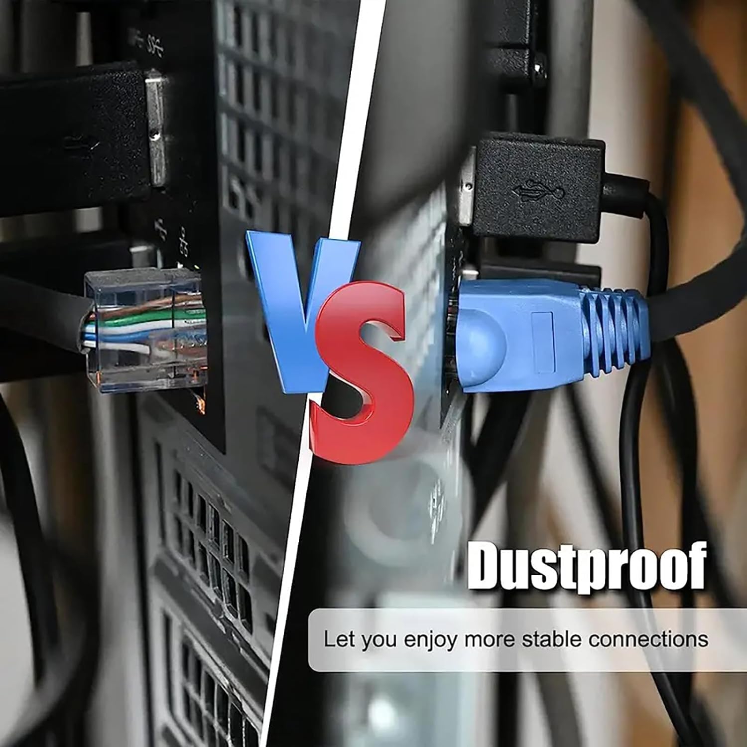 50PCS RJ45 Crystal Head Jacket, RJ45 Connector Ethernet Cable Color Coded Strain Relief Jacket, Cat5 Cat5E Cat6