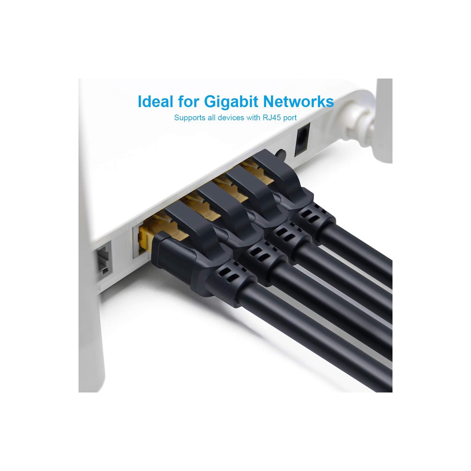 CAT 8 Ethernet Cable, 25ft High Speed Network Cable 40Gbps 2000MHz 26AWG SFTP LAN Internet Cable CAT8 with Gold Plated