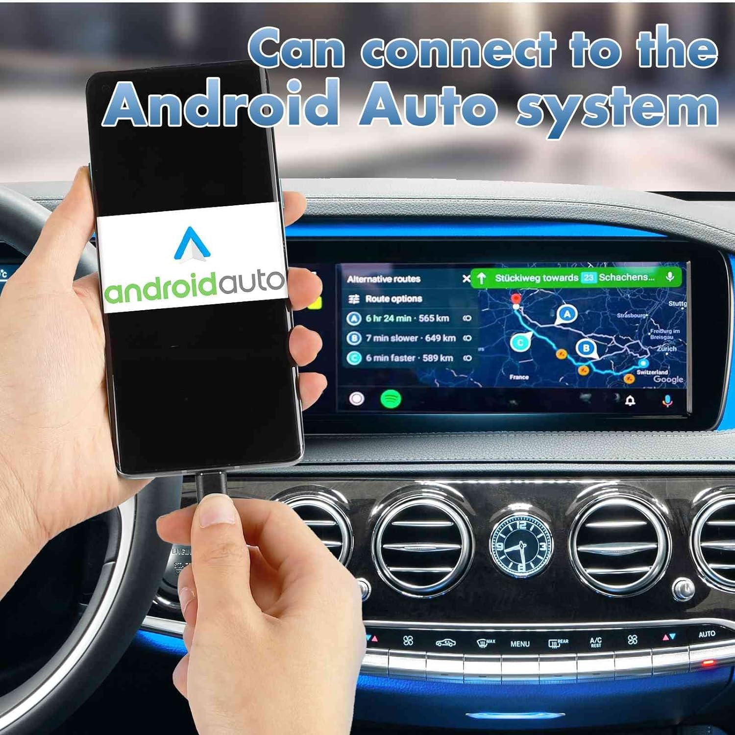 (Paquet de 2) Câble USB-C Android Auto pour Google Pixel 7 Pro, 3,3FT, 10 Gb/s, USB-C 3,1 de 2 génération USB-A, 3 A-C.