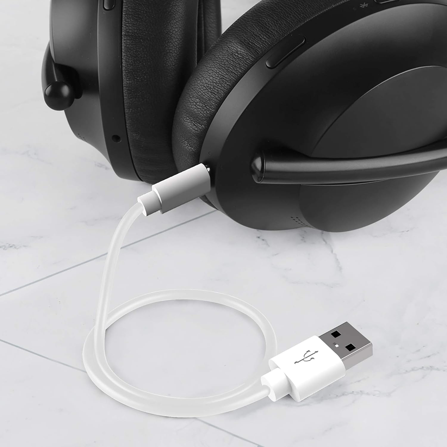 USB Headphones Short Charger Cable, Compatible with Bose QuietComfort SE, QCSE, Earbuds II, QC45 Charger, USB