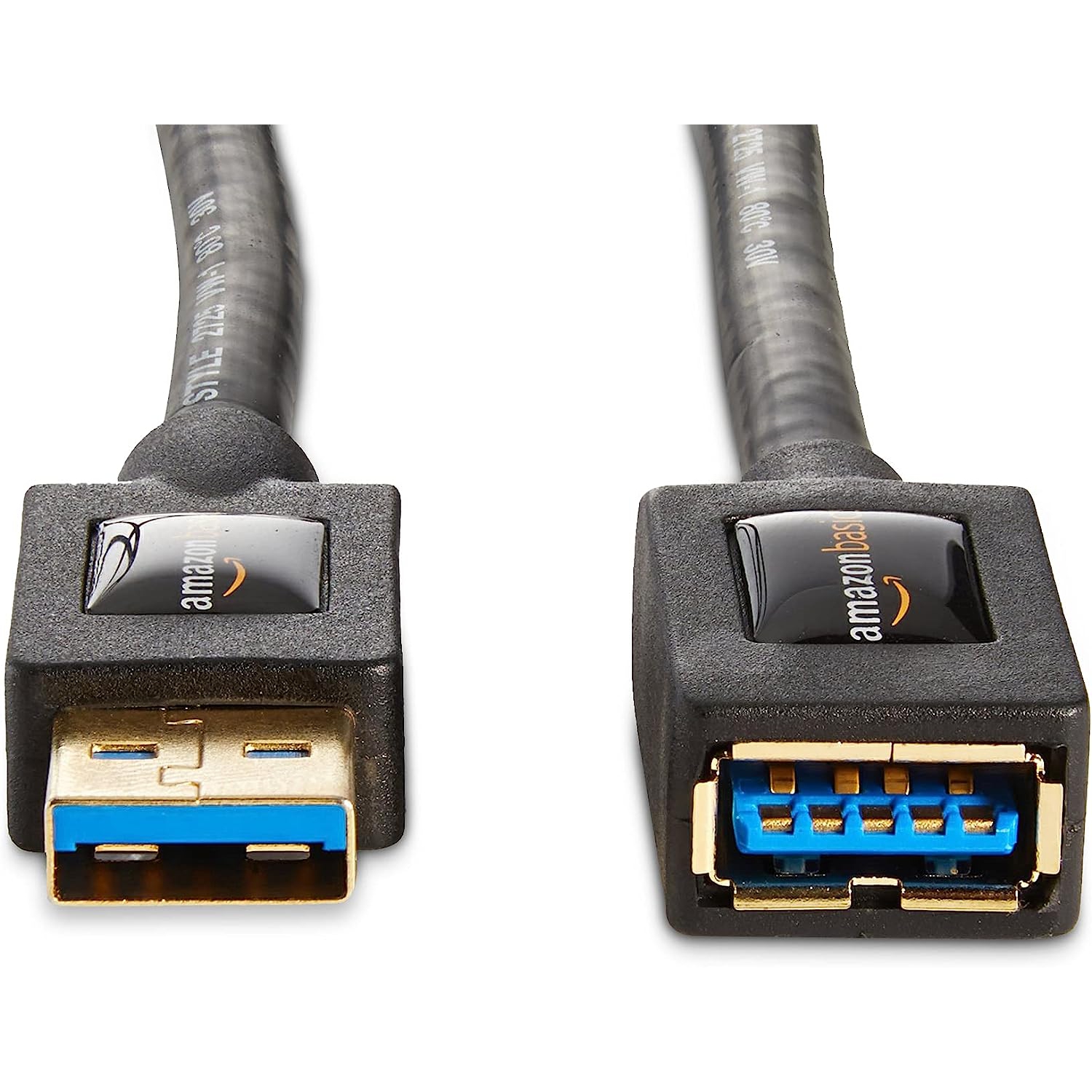 2-Pack USB-A 3.0 Extension Cable, 4.8Gbps High-Speed, Male to Female Gold-Plated Connectors, 6 Foot,