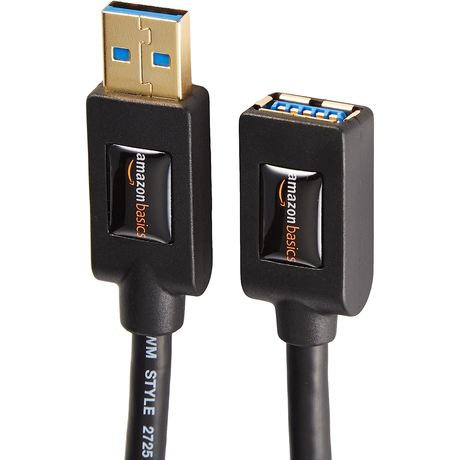 2-Pack USB-A 3.0 Extension Cable, 4.8Gbps High-Speed, Male to Female Gold-Plated Connectors, 6 Foot,
