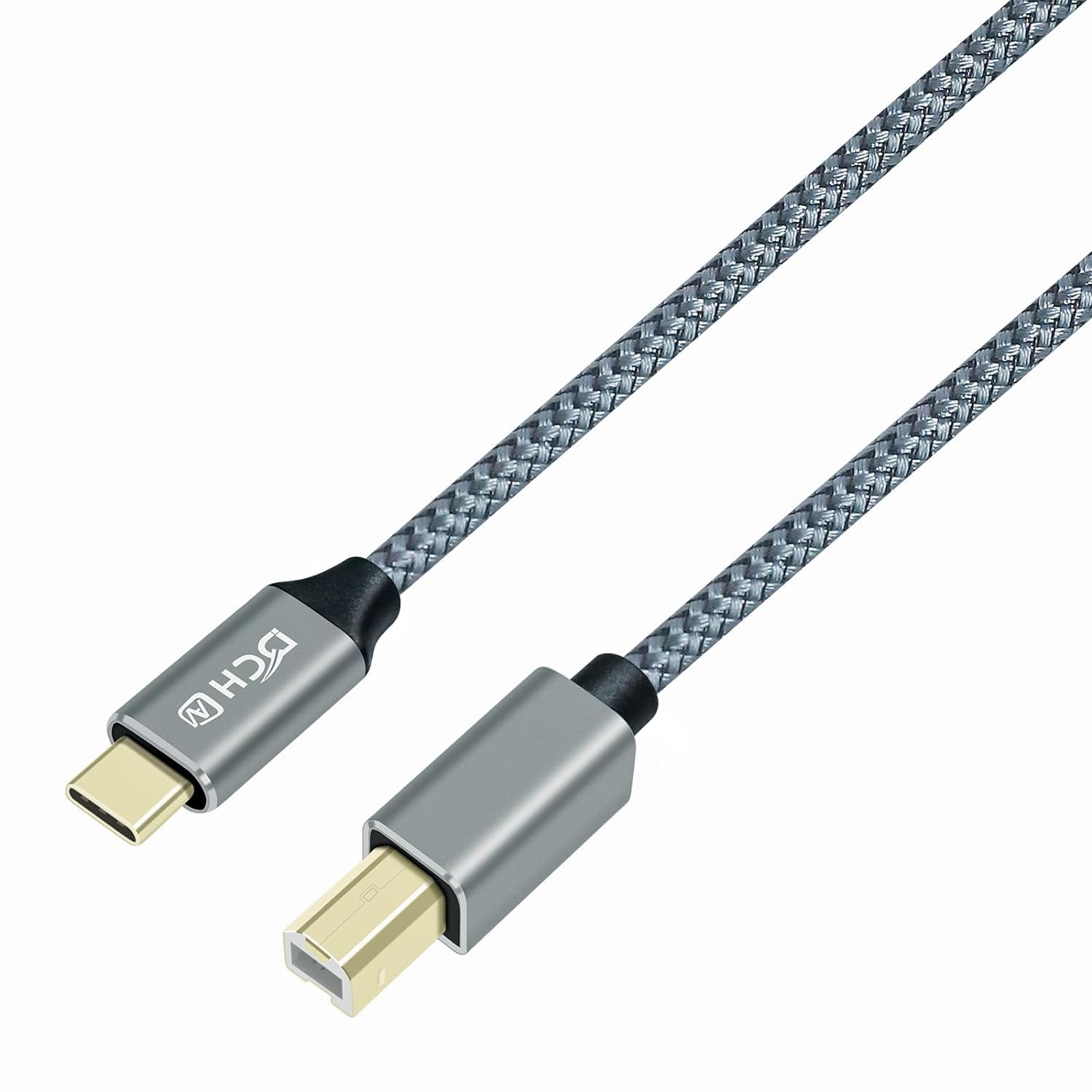 USB C Printer Cable USB B to USB C Printer Cable USB Type-C to Type-B Cord Nylon Braided Wire for Scanner Yamaha