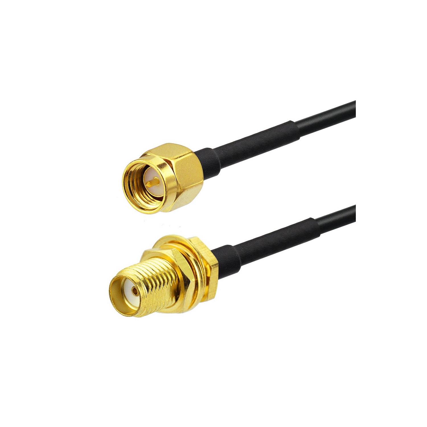 Câble de cloison mâle vers SMA femelle RG174 Câble coaxial 10&nbsp;pi + trousse adaptateur SMA 3pcs pour antenne SDR HAM