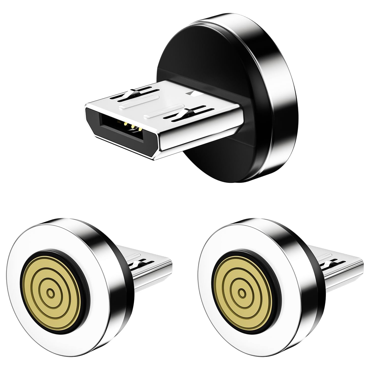 Magnetic Connector Tips Head for Android Devices, 360° Rotating 7-Pin Magnetic Phone Cable Adapter