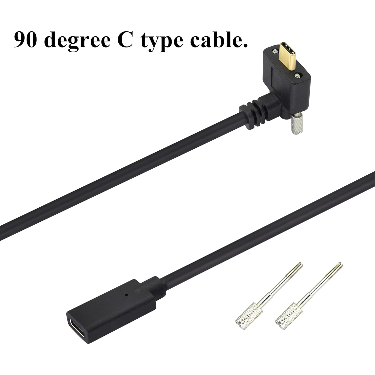 Up&Down Angle USB 3.1 Type C Panel Mount Cable Gen 2 90 Degree Type C 3.1 Female to Male Panel Mount