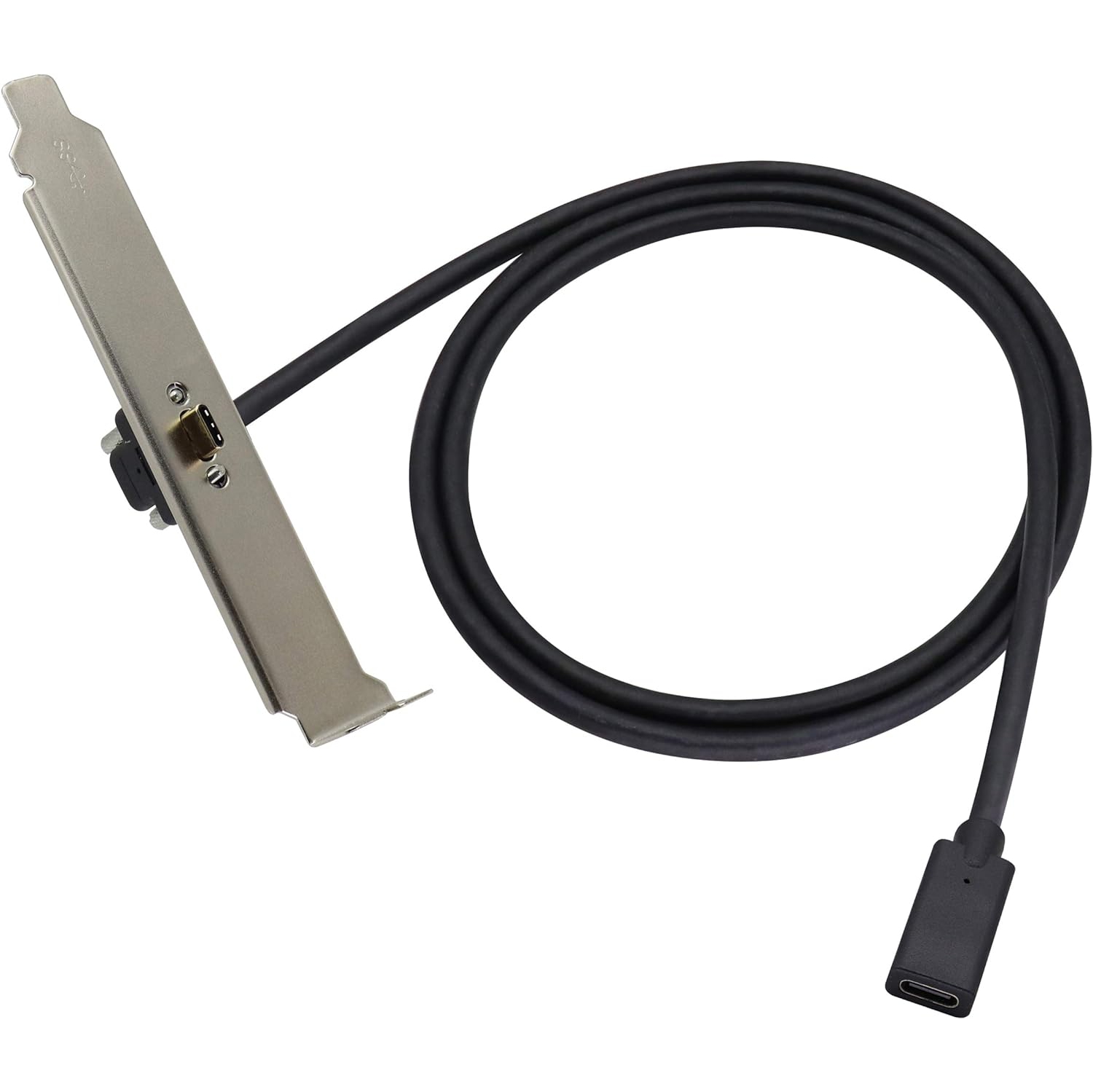 Up&Down Angle USB 3.1 Type C Panel Mount Cable Gen 2 90 Degree Type C 3.1 Female to Male Panel Mount