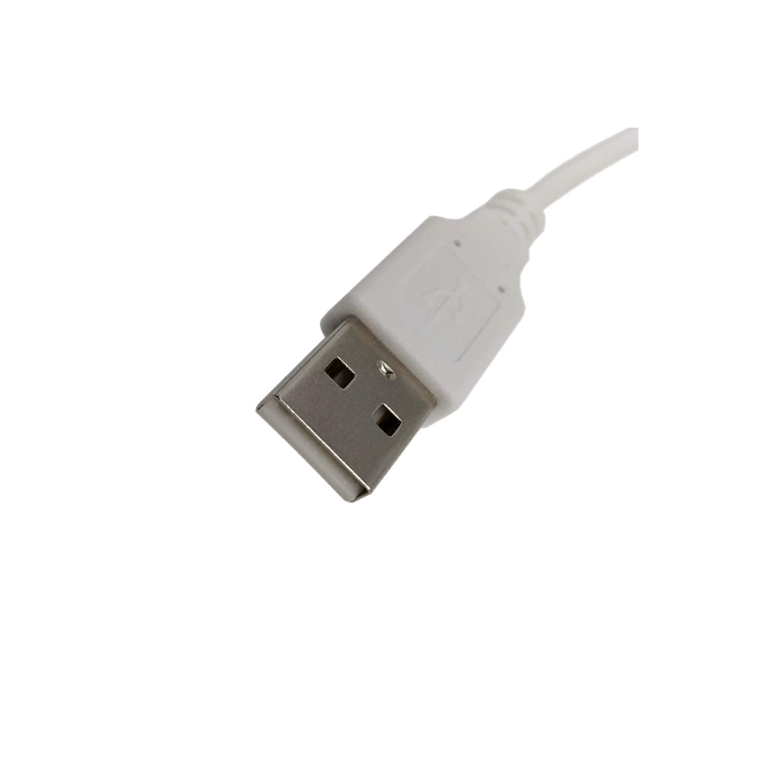 3 câbles de rallonge USB vers c.c. - 5 V USB 2,0 mâle vers DC 5 V mâle 5,5 mm x 2,1 mm cordon d’alimentation blanc