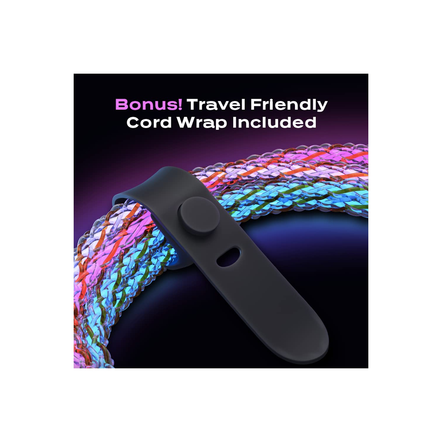 Light Up Charger Cable - GloBright Braided LED Charging Cable, Glowing Super Fast Charging 100W Light Up Cable,