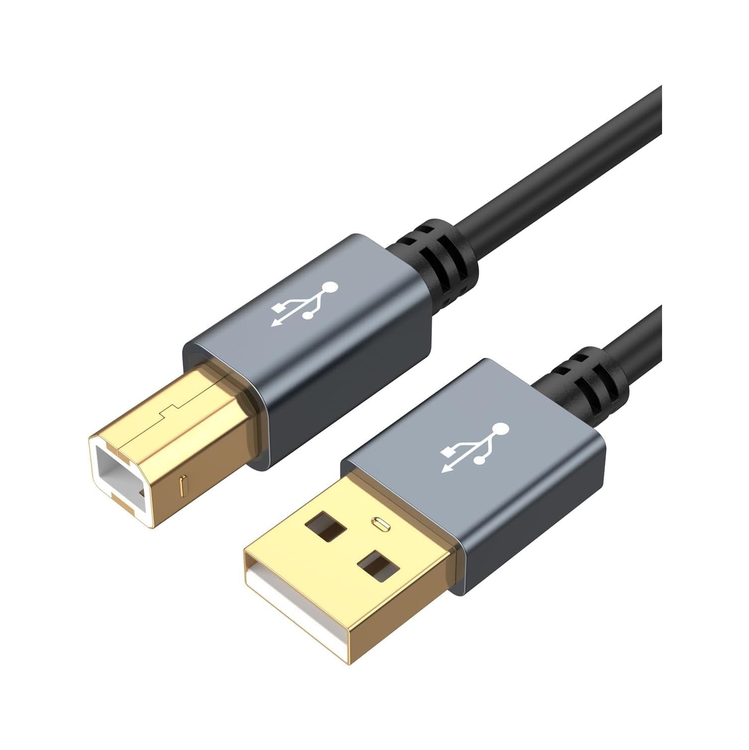 [2-Pack] USB Printer Cable 10 Feet, USB 2.0 Printer Cable to Computer, USB A to B Printer Cord