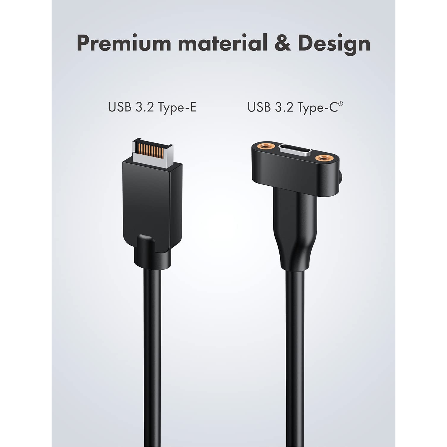 Adaptateur de panneau avant USB 3,2 de 2 génération de type C, câble d'extension de connecteur de carte mère, USB-C femelle à USB-E à 20 broches