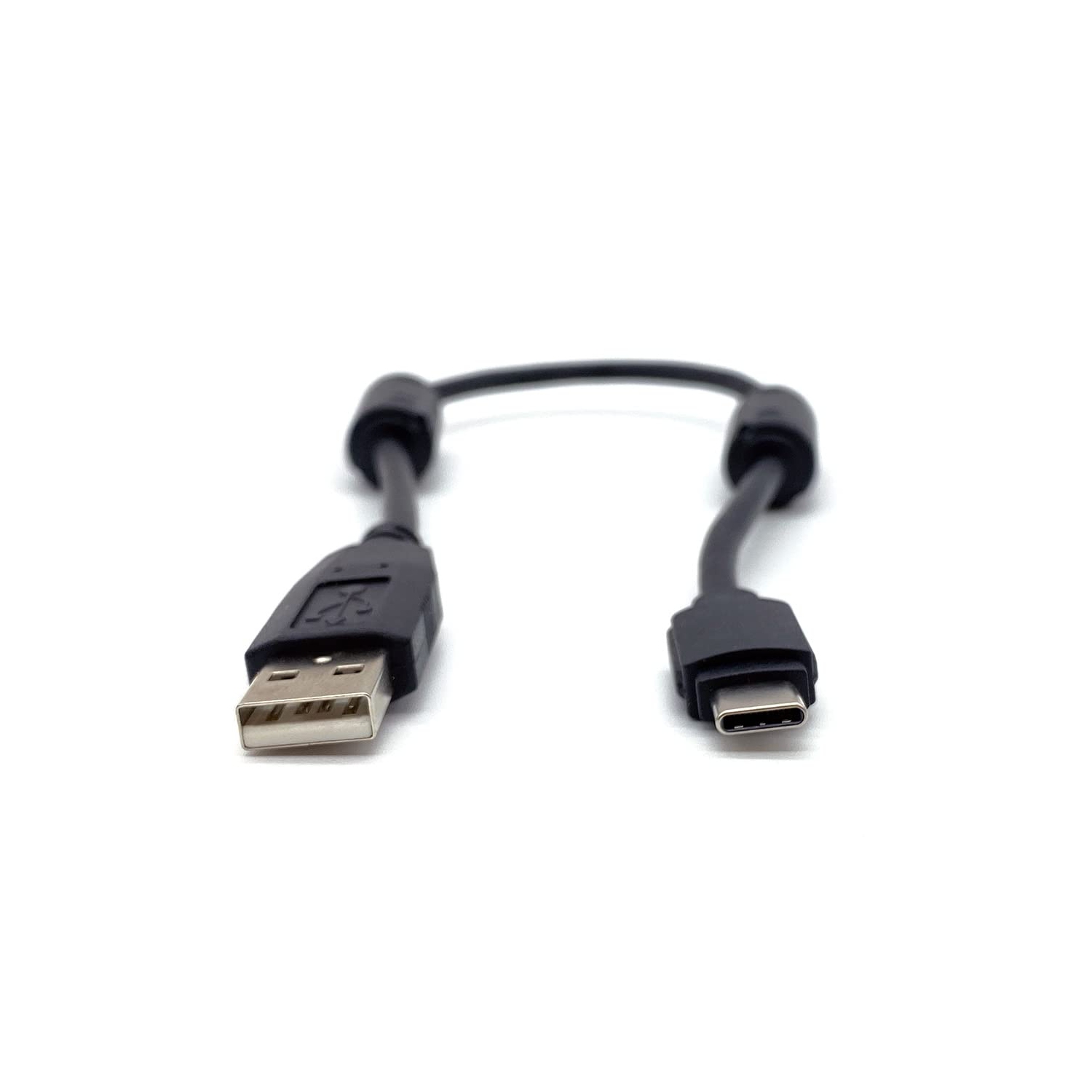 Shielded Short USB-A to USB-C Cable with Ferrites