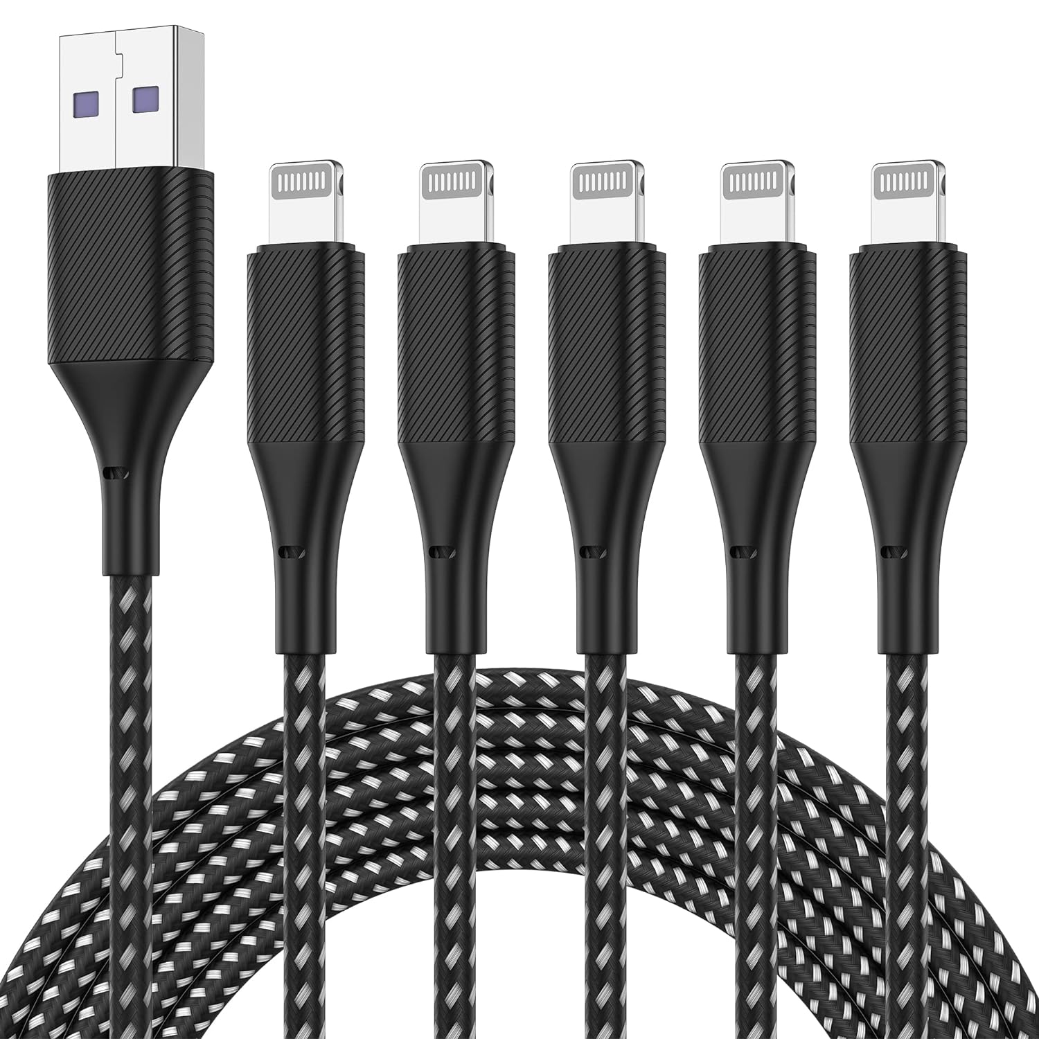 iPhone Charger Cable 10ft 5Pack,[Apple MFi Certified] Long Lightning Cable 10 Foot iPhone Charging Cord for iPhone