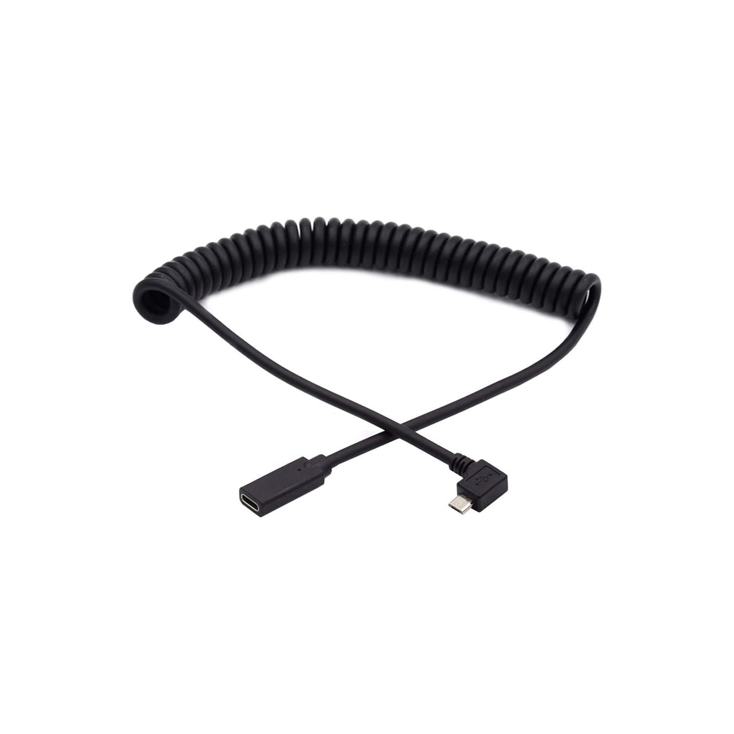 Câble spiralé extensible pour clavier USB-C pour clavier de jeu, rallonge micro USB mâle vers type C femelle