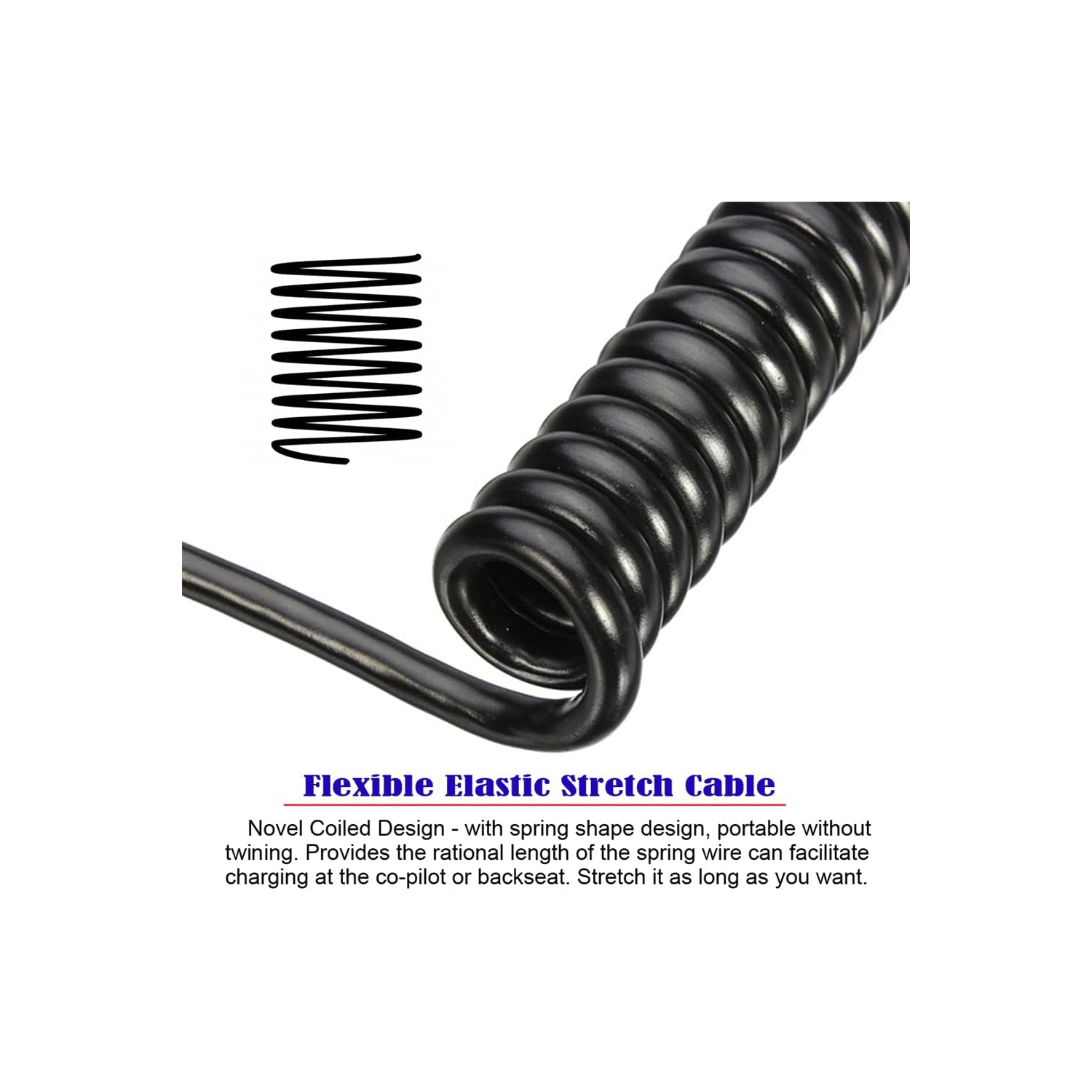 Câble spiralé extensible pour clavier USB-C pour clavier de jeu, rallonge micro USB mâle vers type C femelle