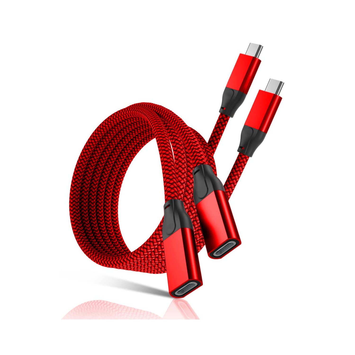 USB C Extension Cable 0.66FT,Type C 3.1 Gen2 10 Gbps Female to Male Adapter,Thunderbolt 3 Extension Cable