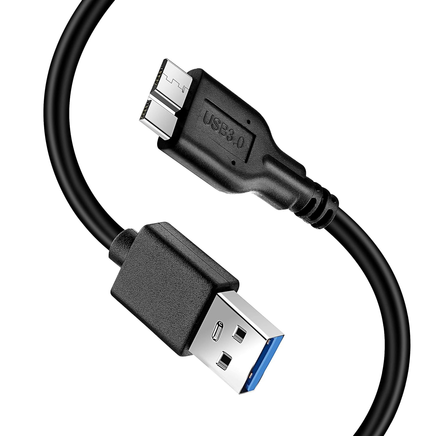 USB 3.0 A Male to Micro USB 3.0,Micro B Cable Sync Cord,Data Wire Compatible with Toshiba,Seagate,Samsung,My Passport