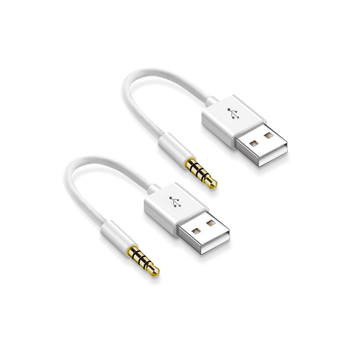 Charging Cable for iPod Shuffle Cable USB Data Sync Cable Cord 3.5mm Male AUX Plug to USB Male Adapter Cable